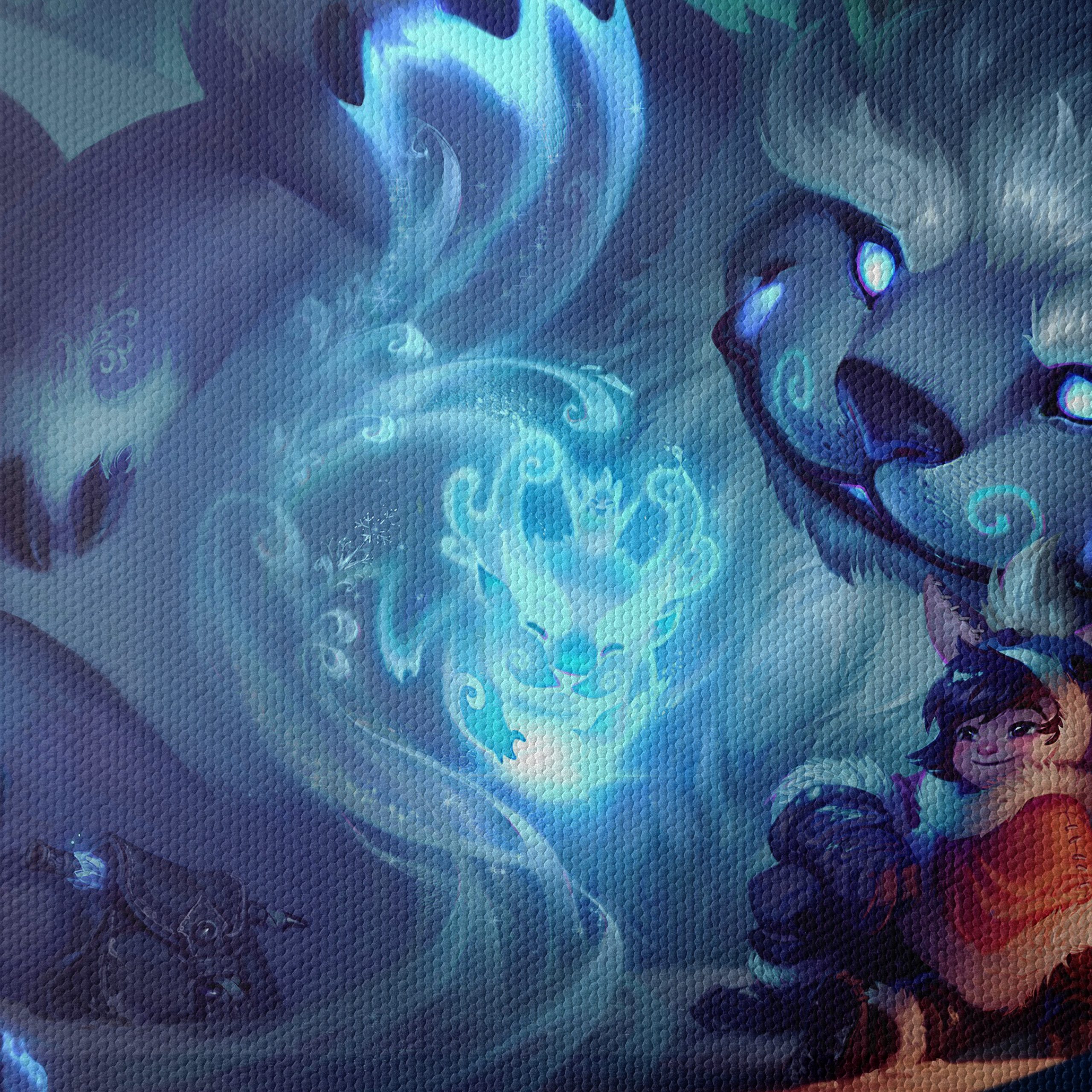 Fantasy Creature and Child in Snowy Landscape - Image 4