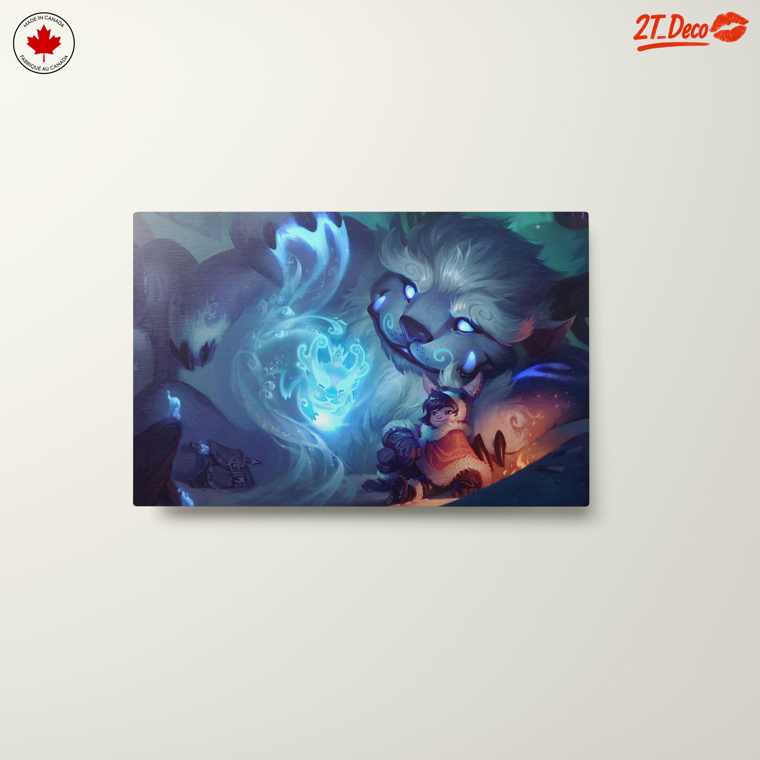 Fantasy Creature and Child in Snowy Landscape - Image 10