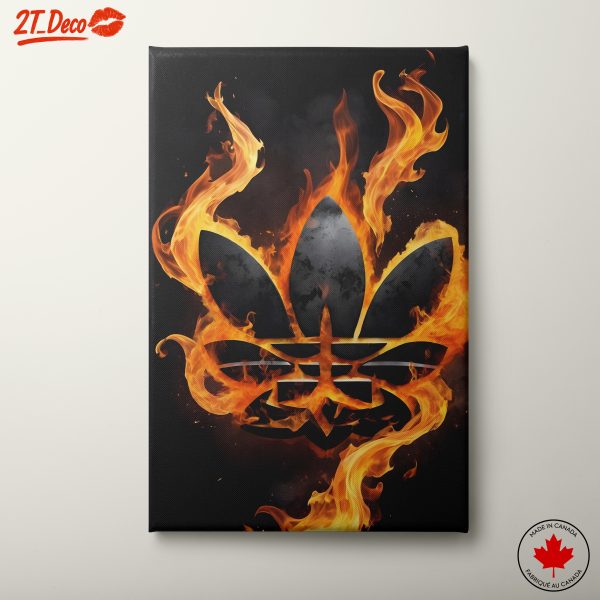 Adidas Logo Surrounded by Flames
