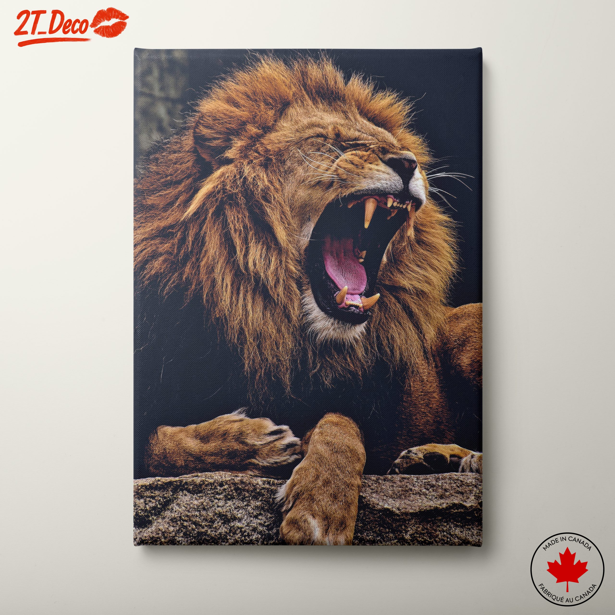 Majestic Lion Roaring Wall Art