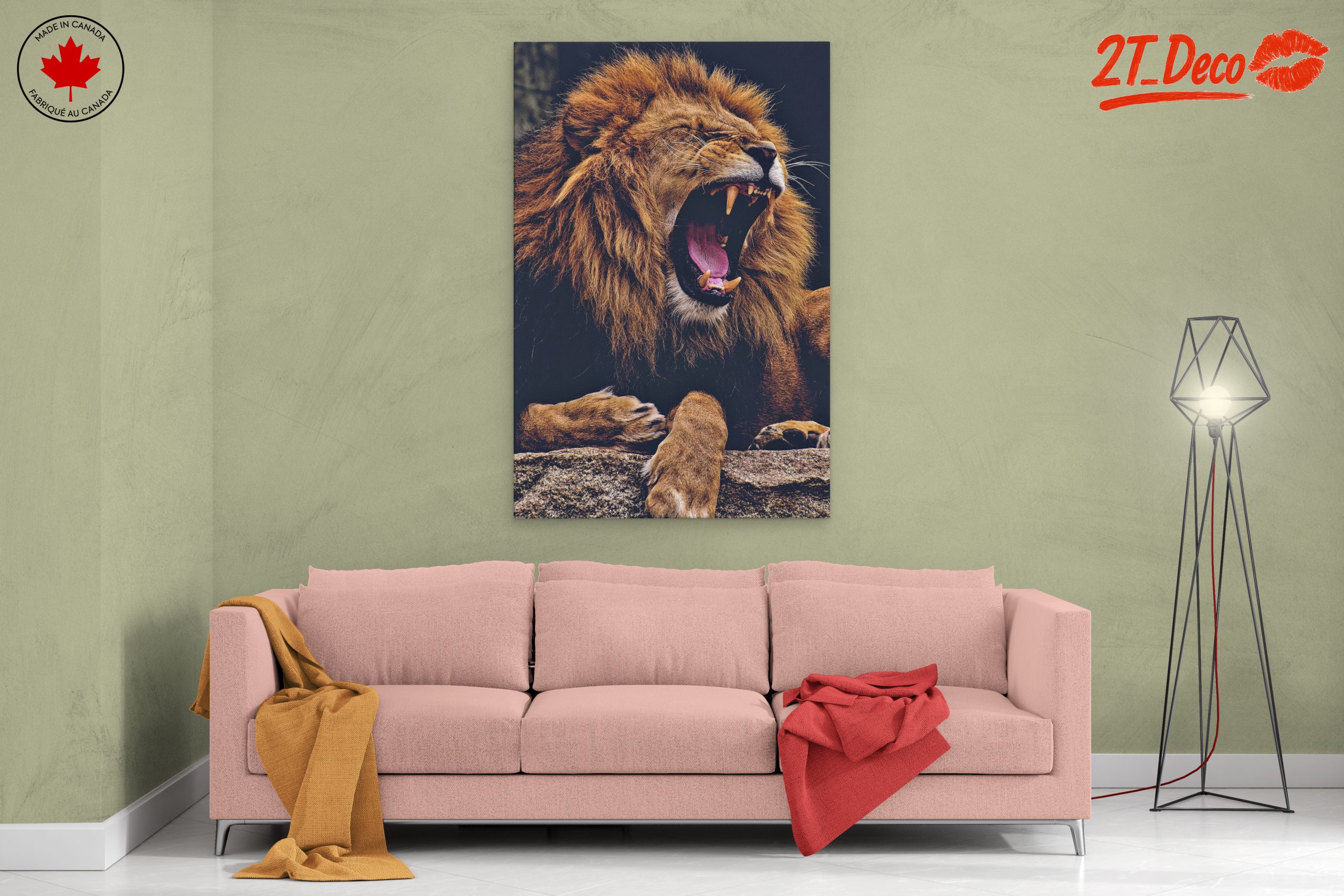 Majestic Lion Roaring Wall Art - Image 2