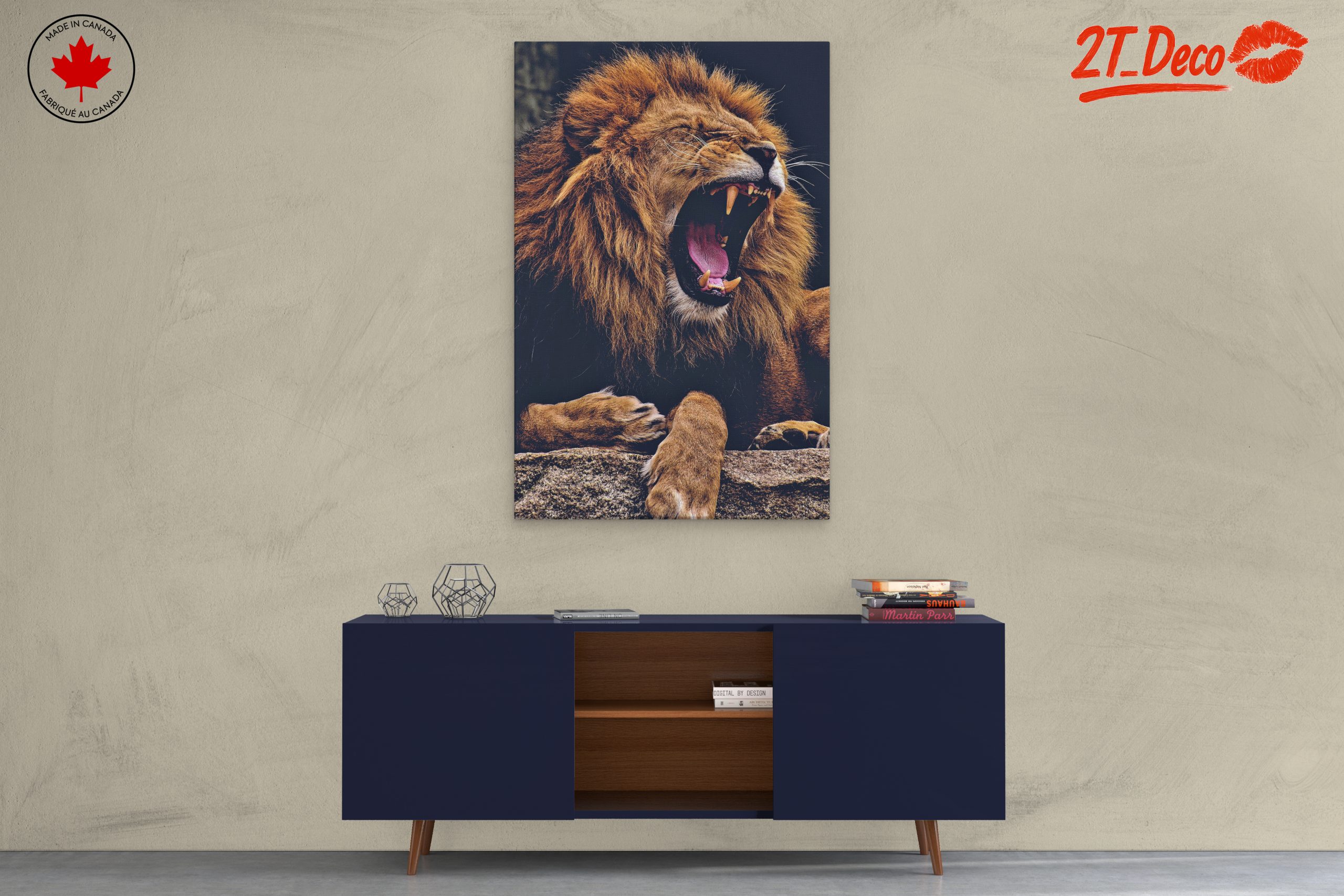 Majestic Lion Roaring Wall Art - Image 3