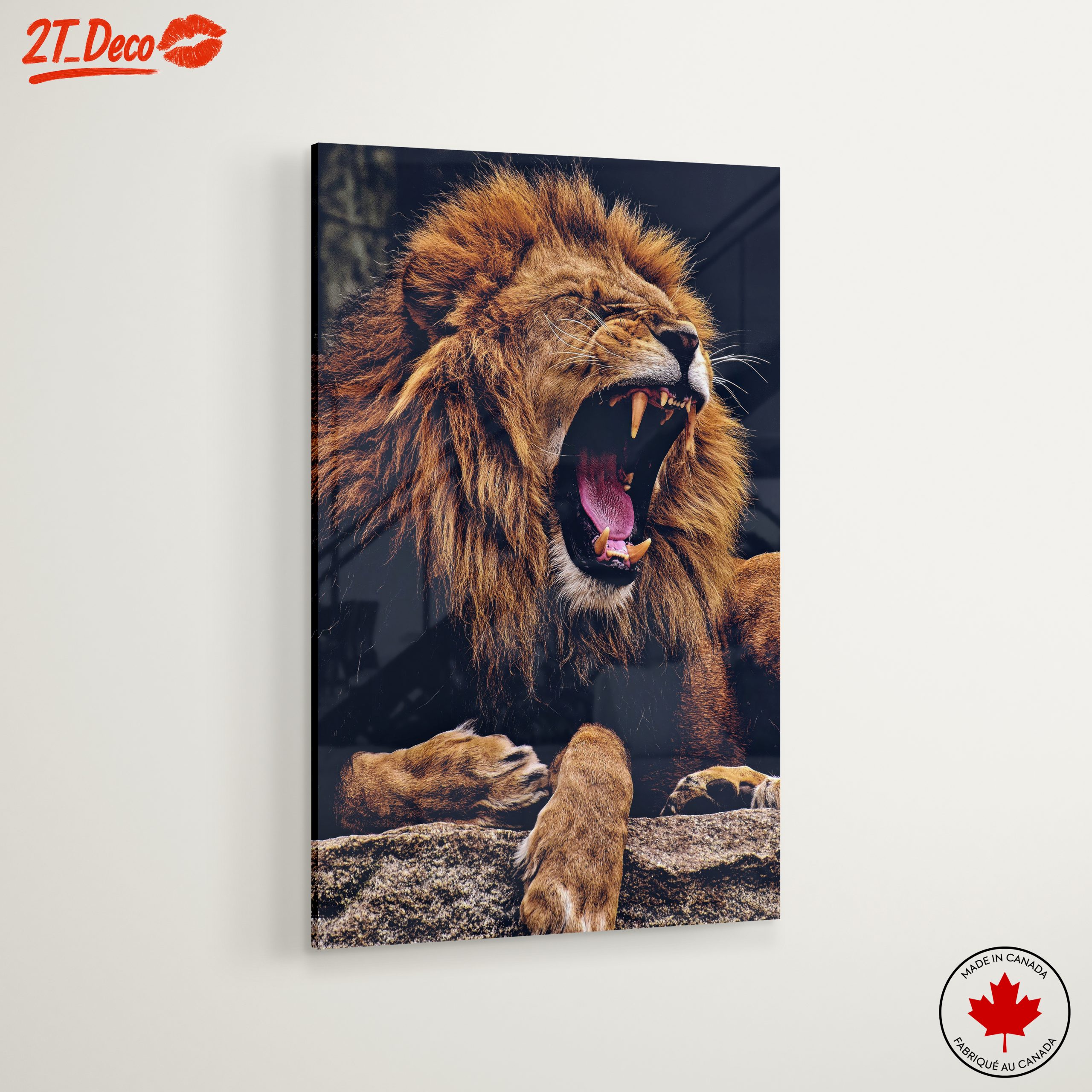 Majestic Lion Roaring Wall Art - Image 6