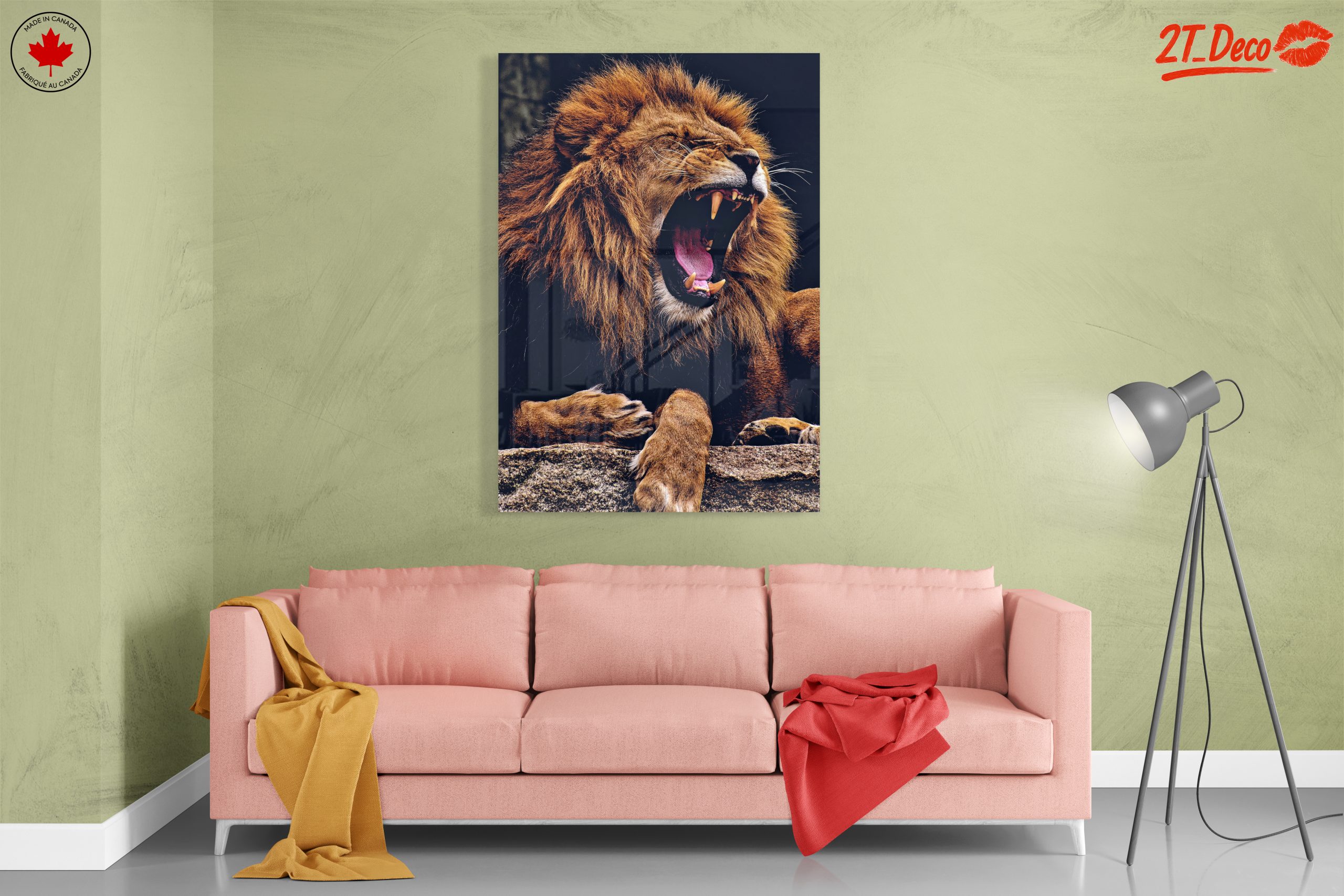 Majestic Lion Roaring Wall Art - Image 7