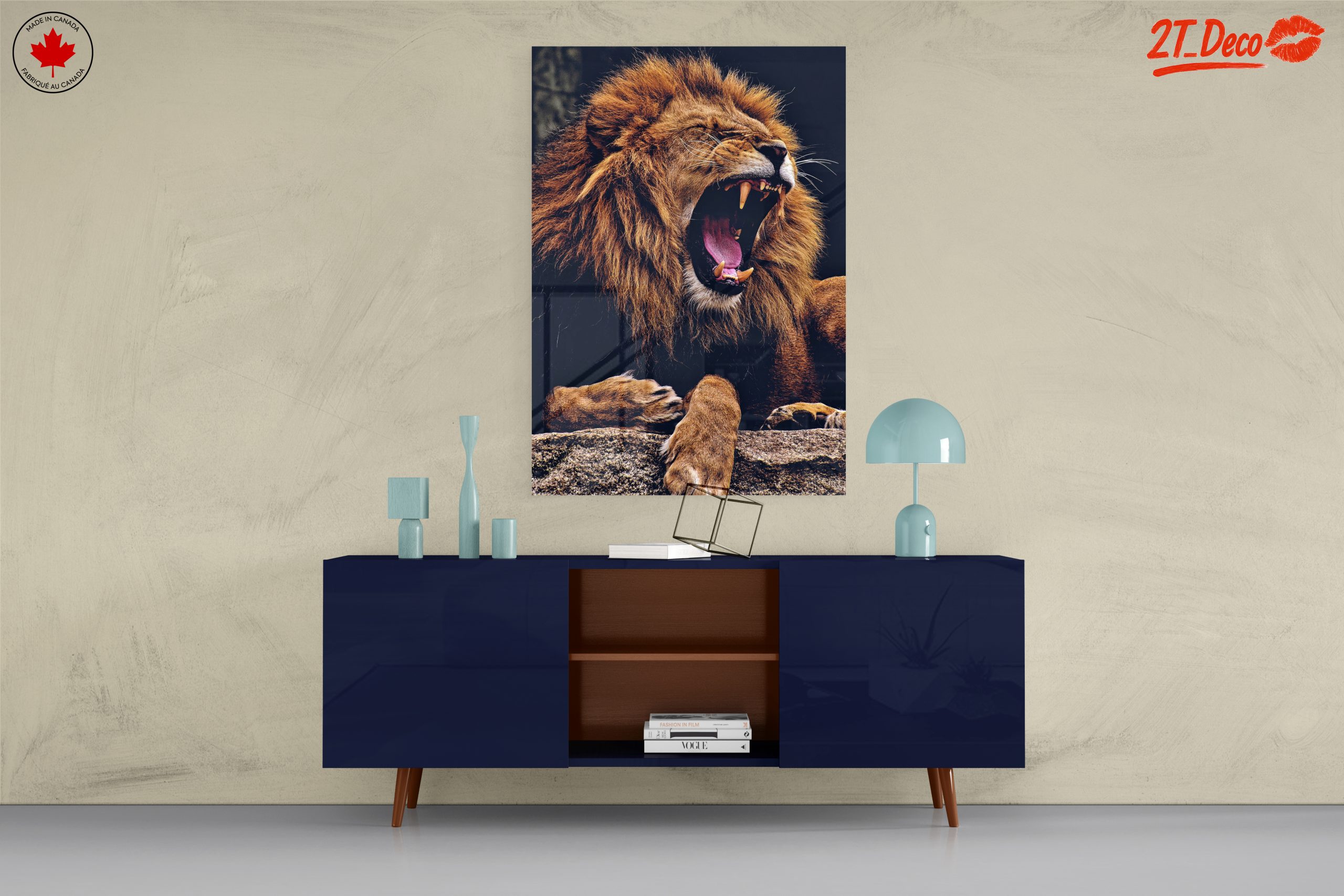 Majestic Lion Roaring Wall Art - Image 8