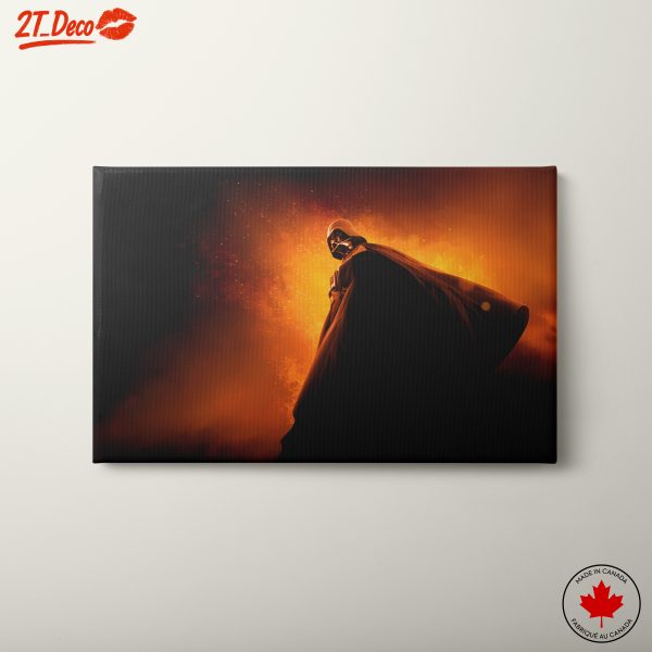 Epic Batman Artwork in Fiery Background