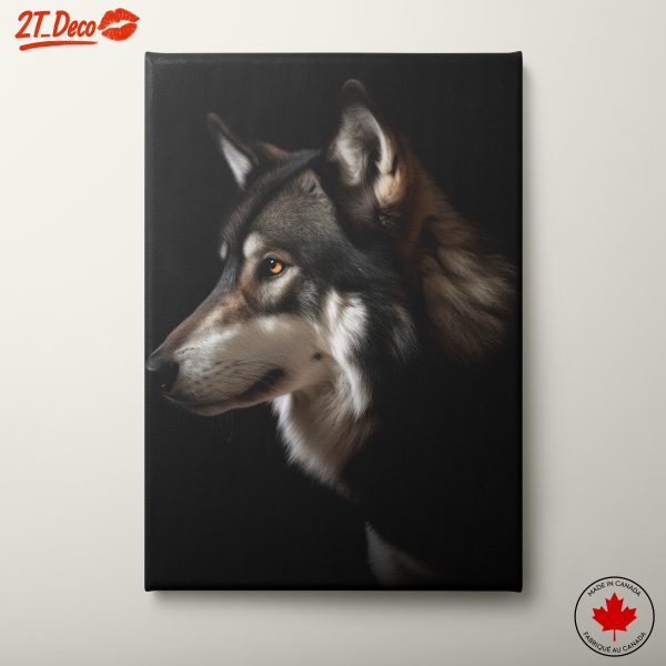 Majestic Dog Portrait on Black Background