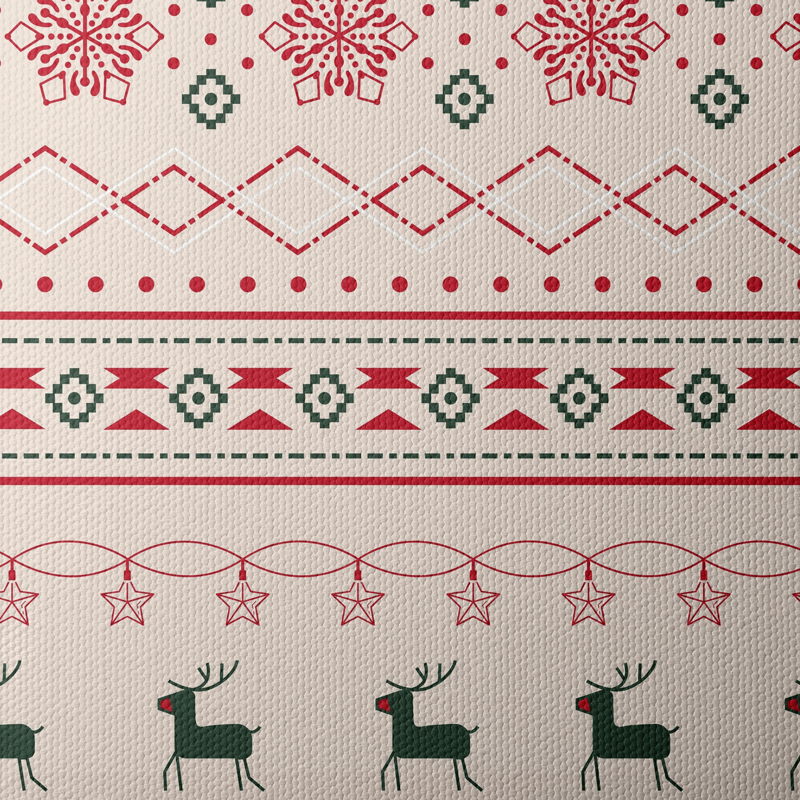 Christmas Pattern with Reindeer and Snowflakes - Image 4