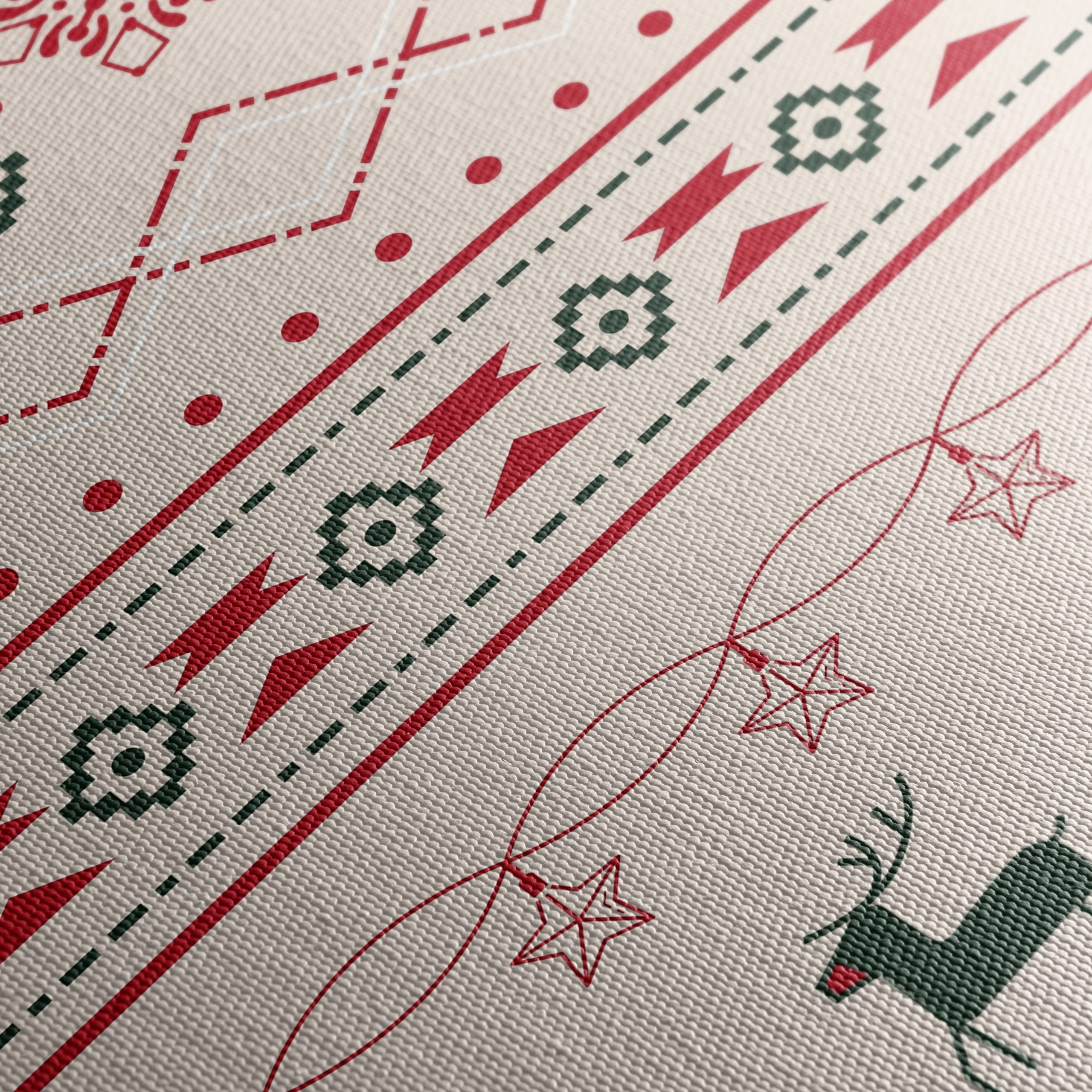Christmas Pattern with Reindeer and Snowflakes - Image 5