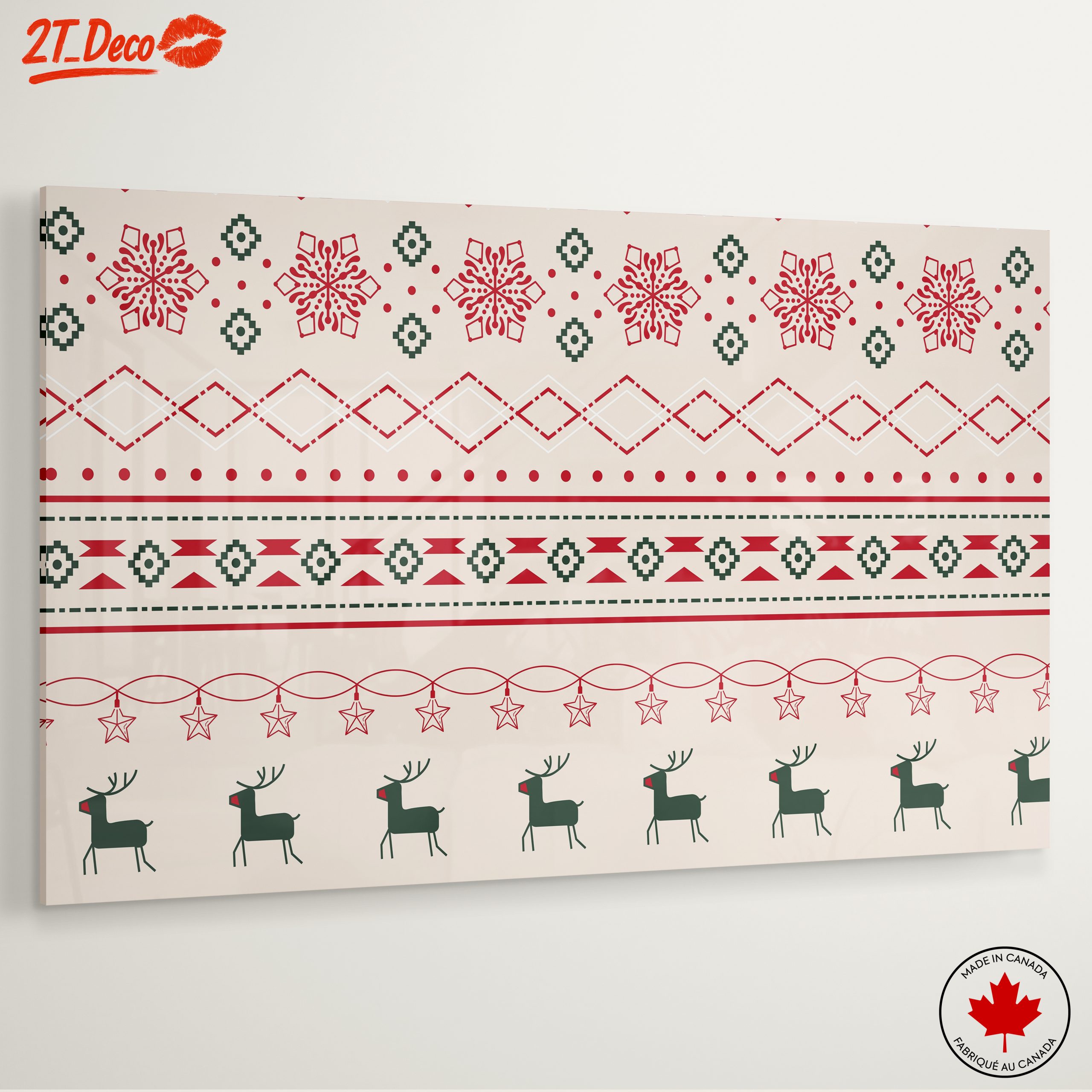 Christmas Pattern with Reindeer and Snowflakes - Image 6
