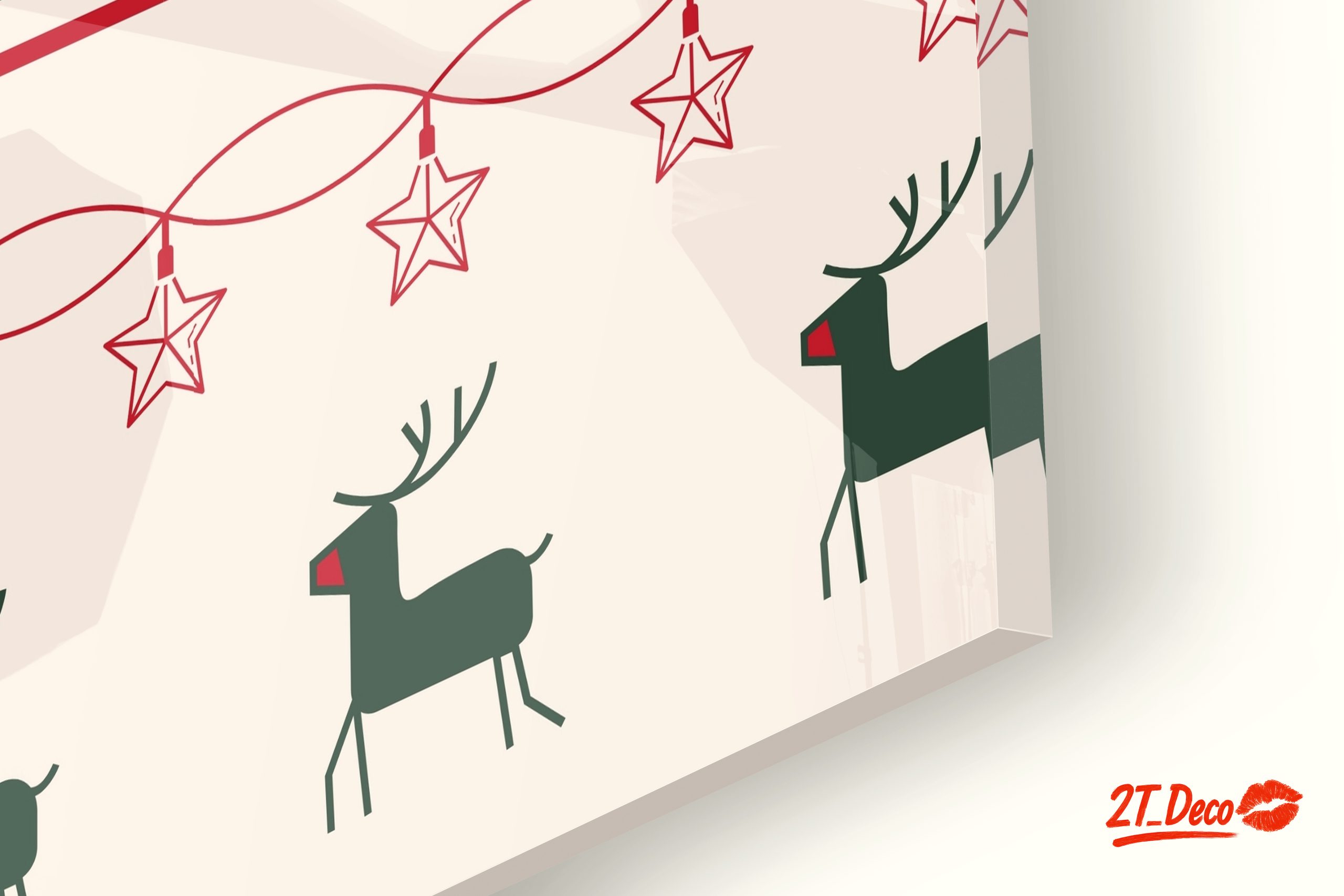 Christmas Pattern with Reindeer and Snowflakes - Image 9