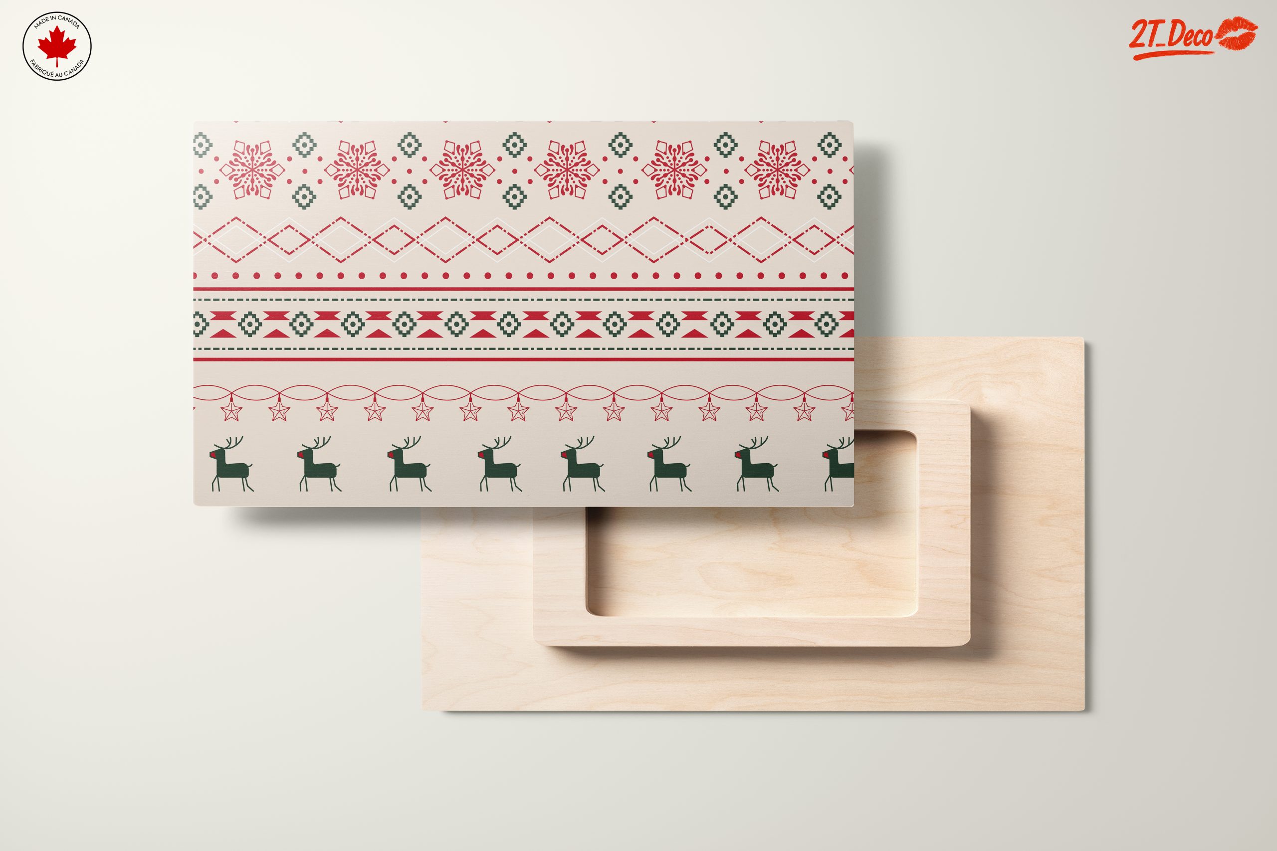Christmas Pattern with Reindeer and Snowflakes - Image 11