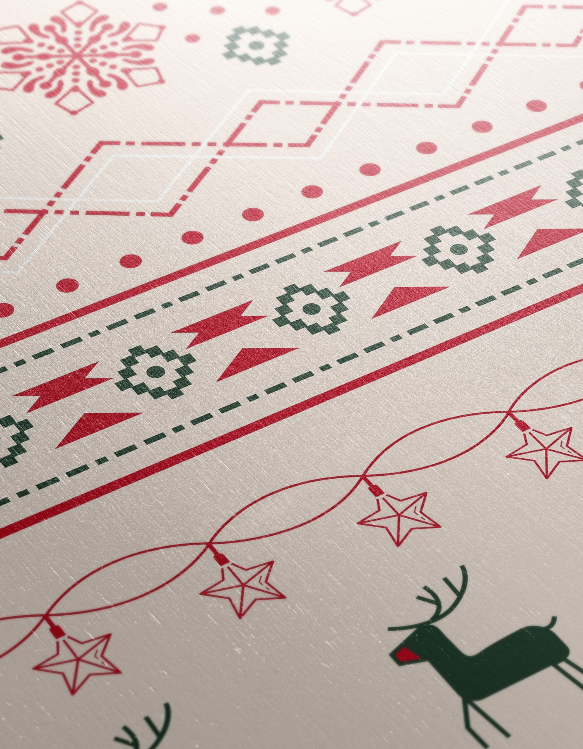 Christmas Pattern with Reindeer and Snowflakes - Image 12