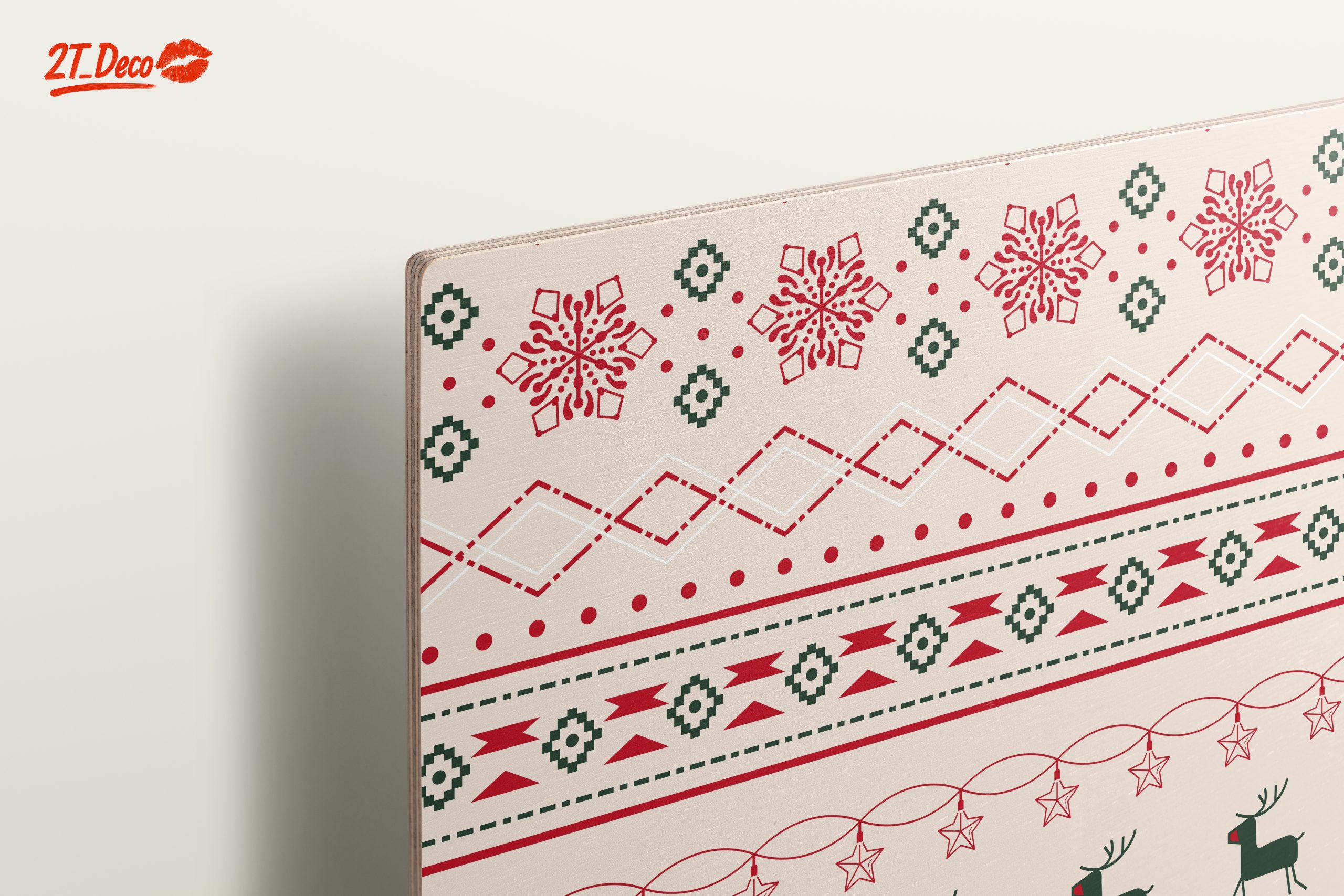Christmas Pattern with Reindeer and Snowflakes - Image 15