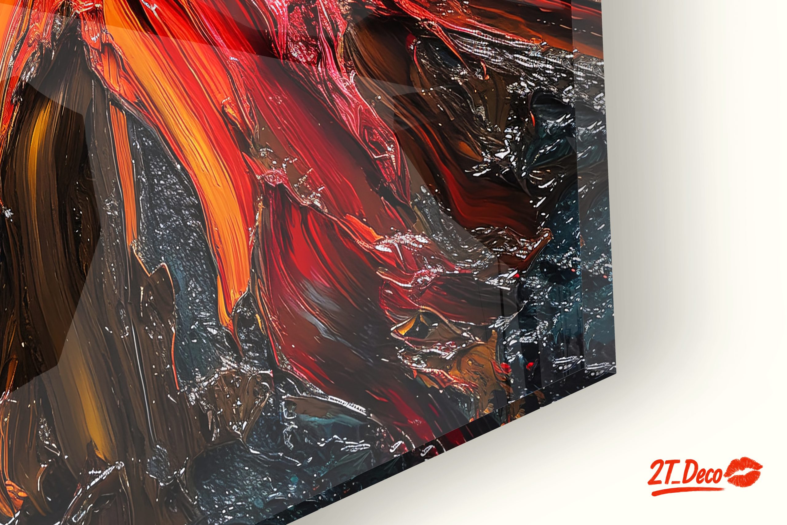 Erupting Volcano Abstract Landscape Art - Image 9