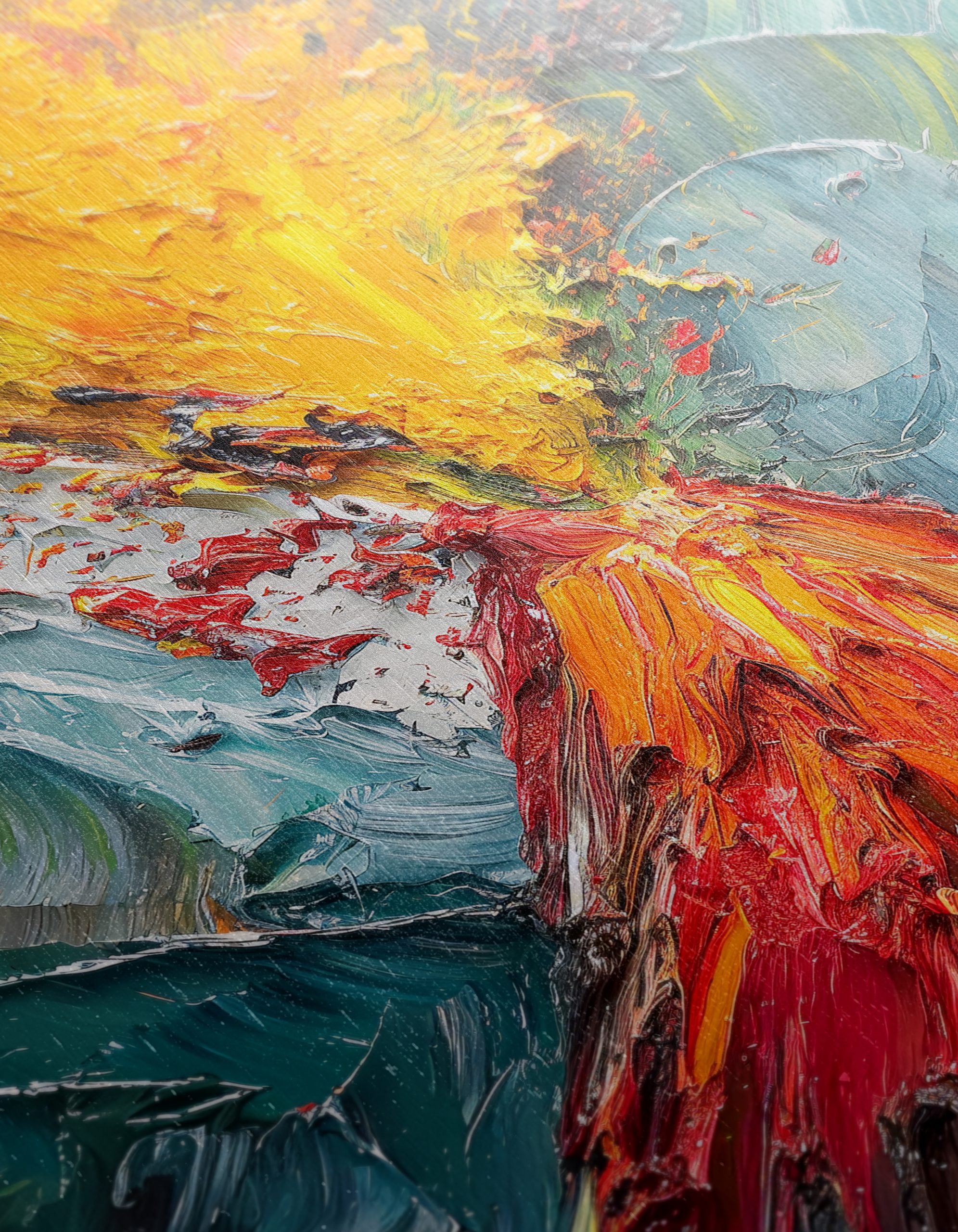 Erupting Volcano Abstract Landscape Art - Image 12