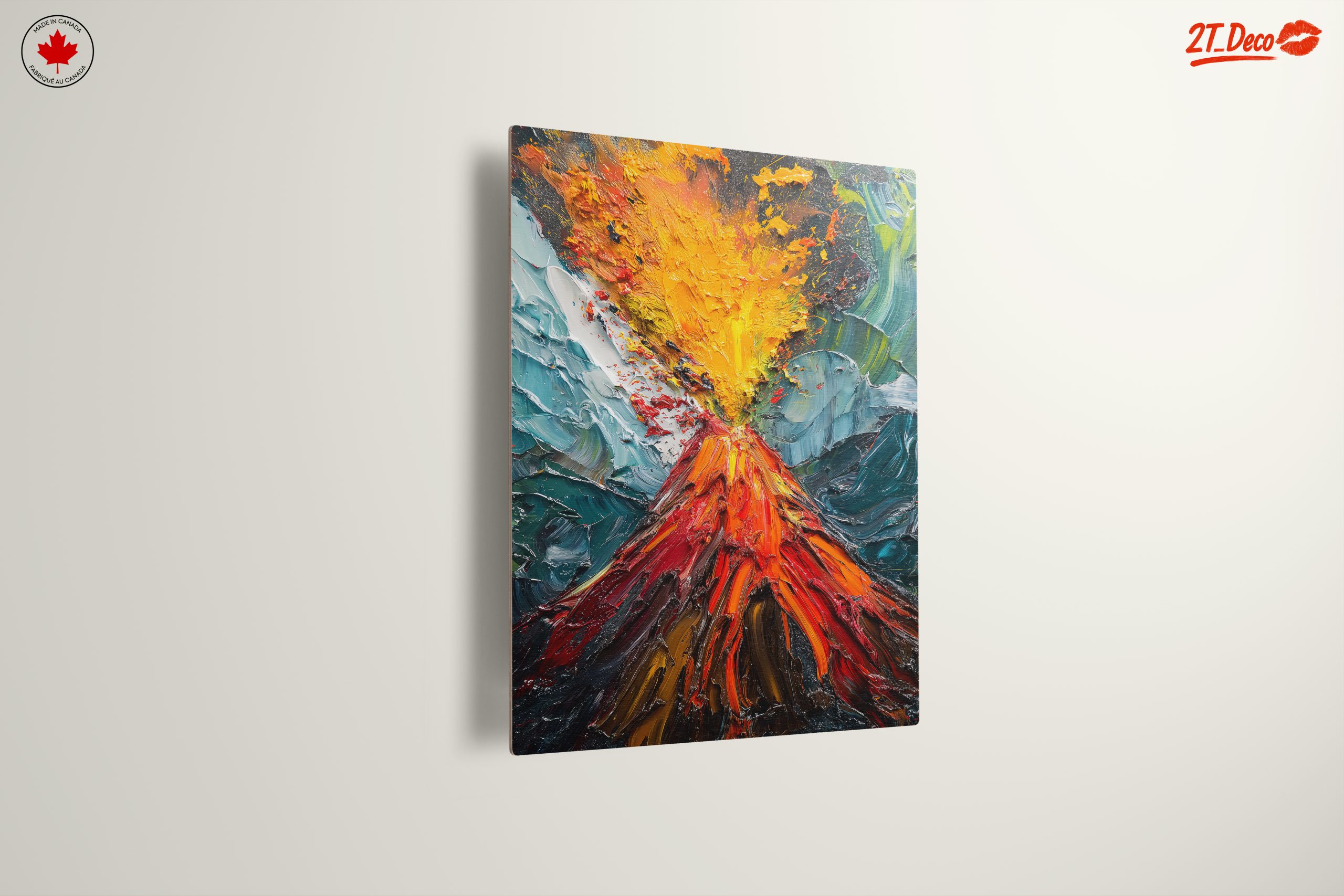 Erupting Volcano Abstract Landscape Art - Image 13