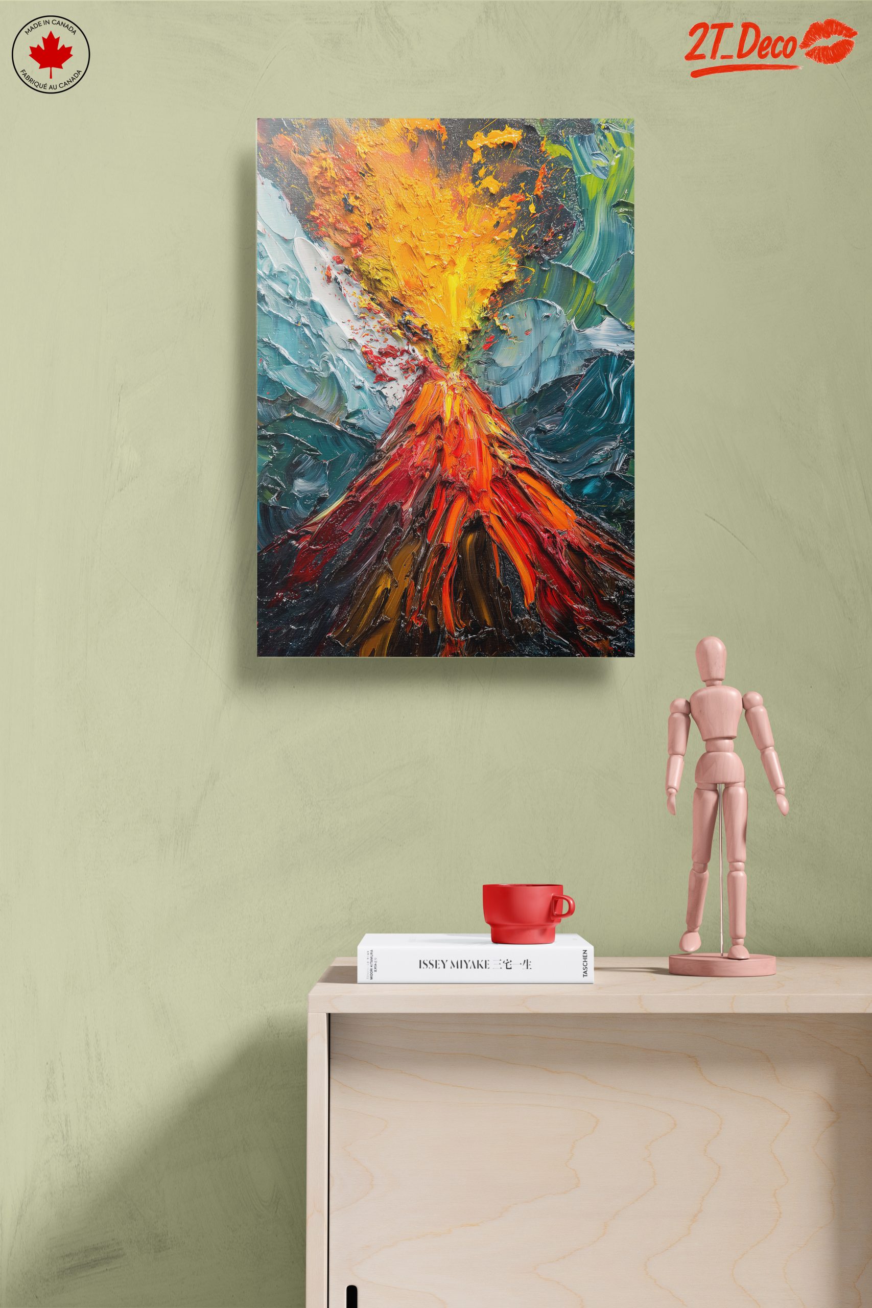 Erupting Volcano Abstract Landscape Art - Image 14