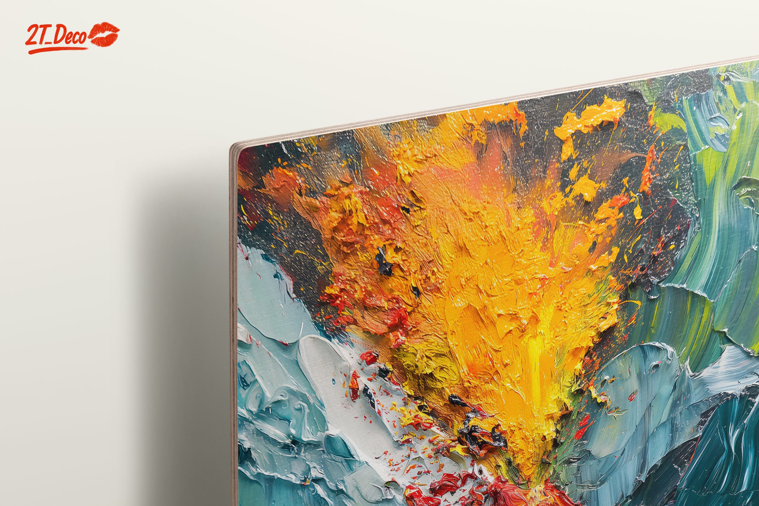 Erupting Volcano Abstract Landscape Art - Image 15