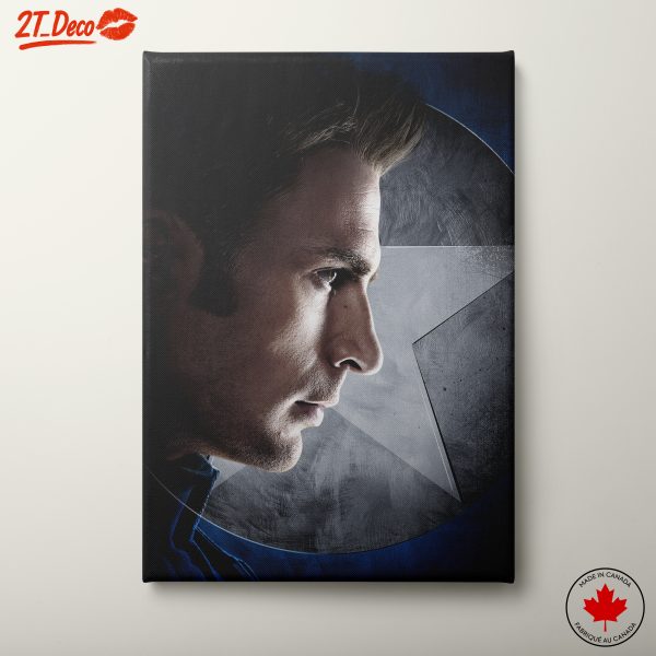 Captain America Character Portrait in Marvel Style