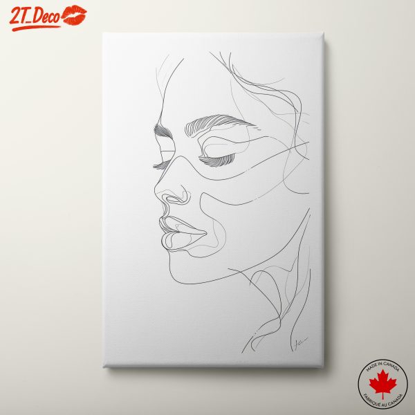 Line Art of a Minimalist Female Face
