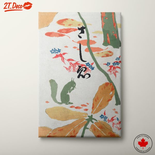 Squirrel in Japanese Artistic Style