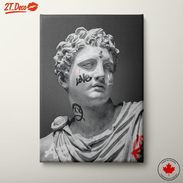 Graffiti-Enhanced Classical Sculpture