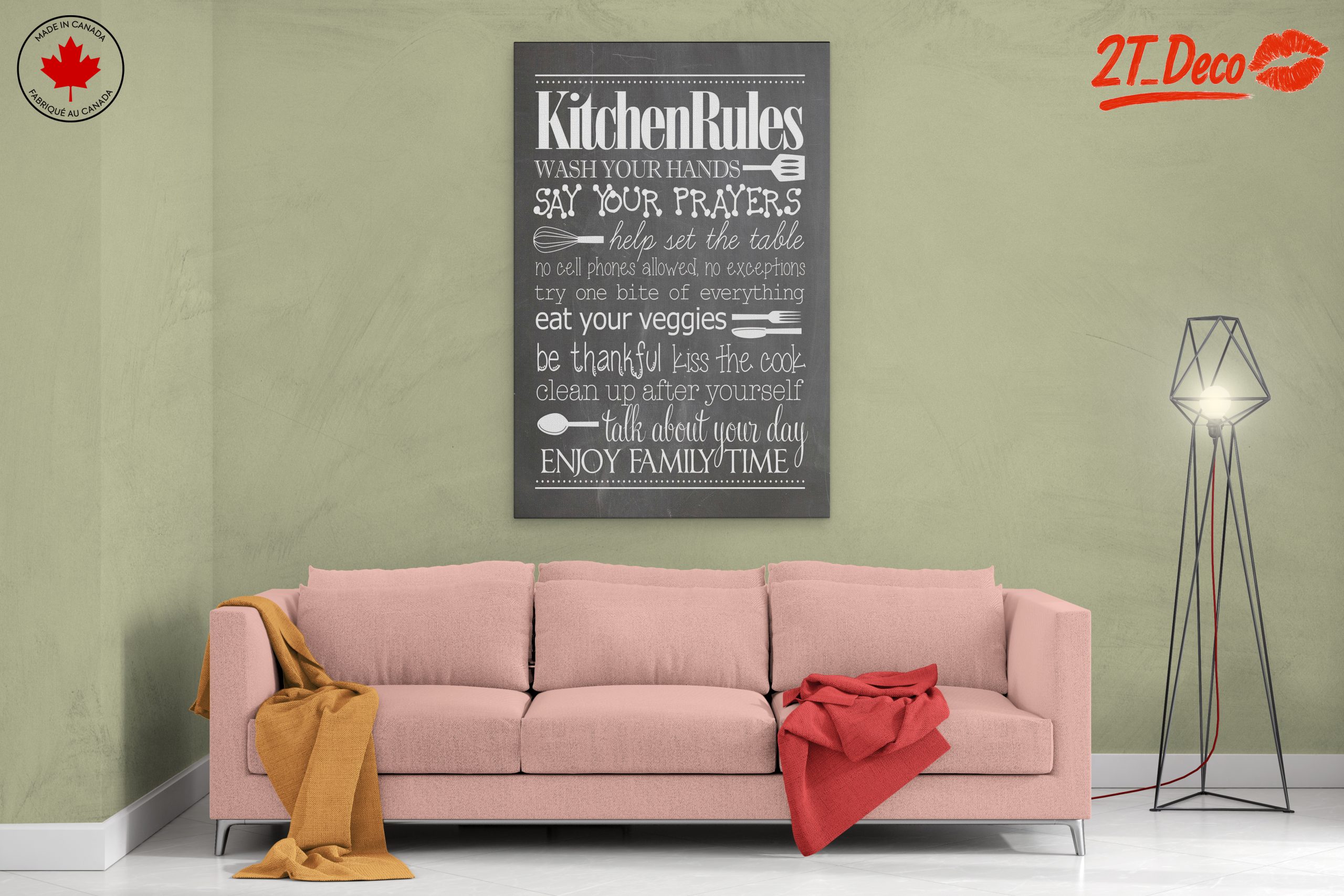Kitchen Rules Inspirational Art for Home Decor - Image 2