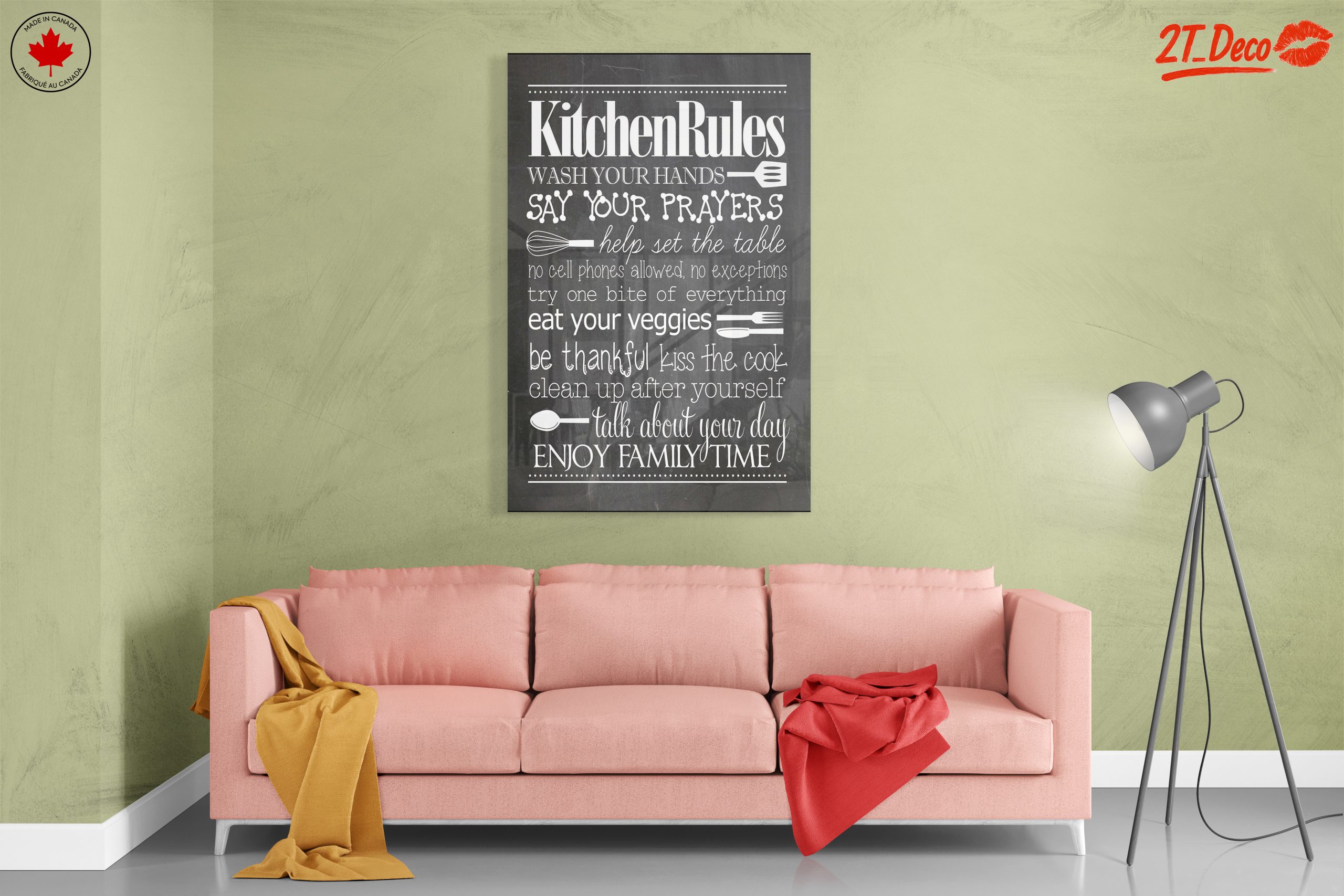 Kitchen Rules Inspirational Art for Home Decor - Image 7