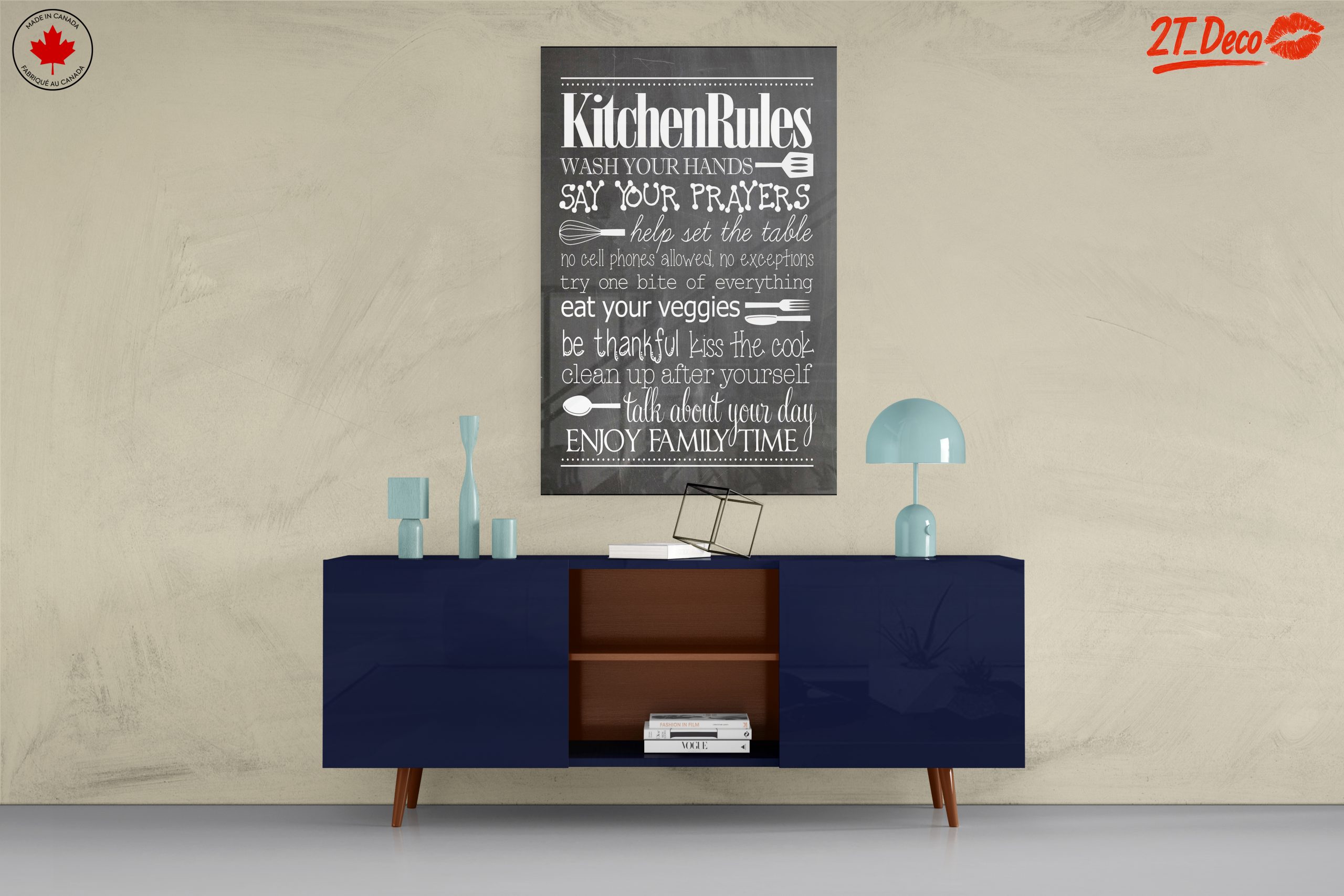 Kitchen Rules Inspirational Art for Home Decor - Image 8