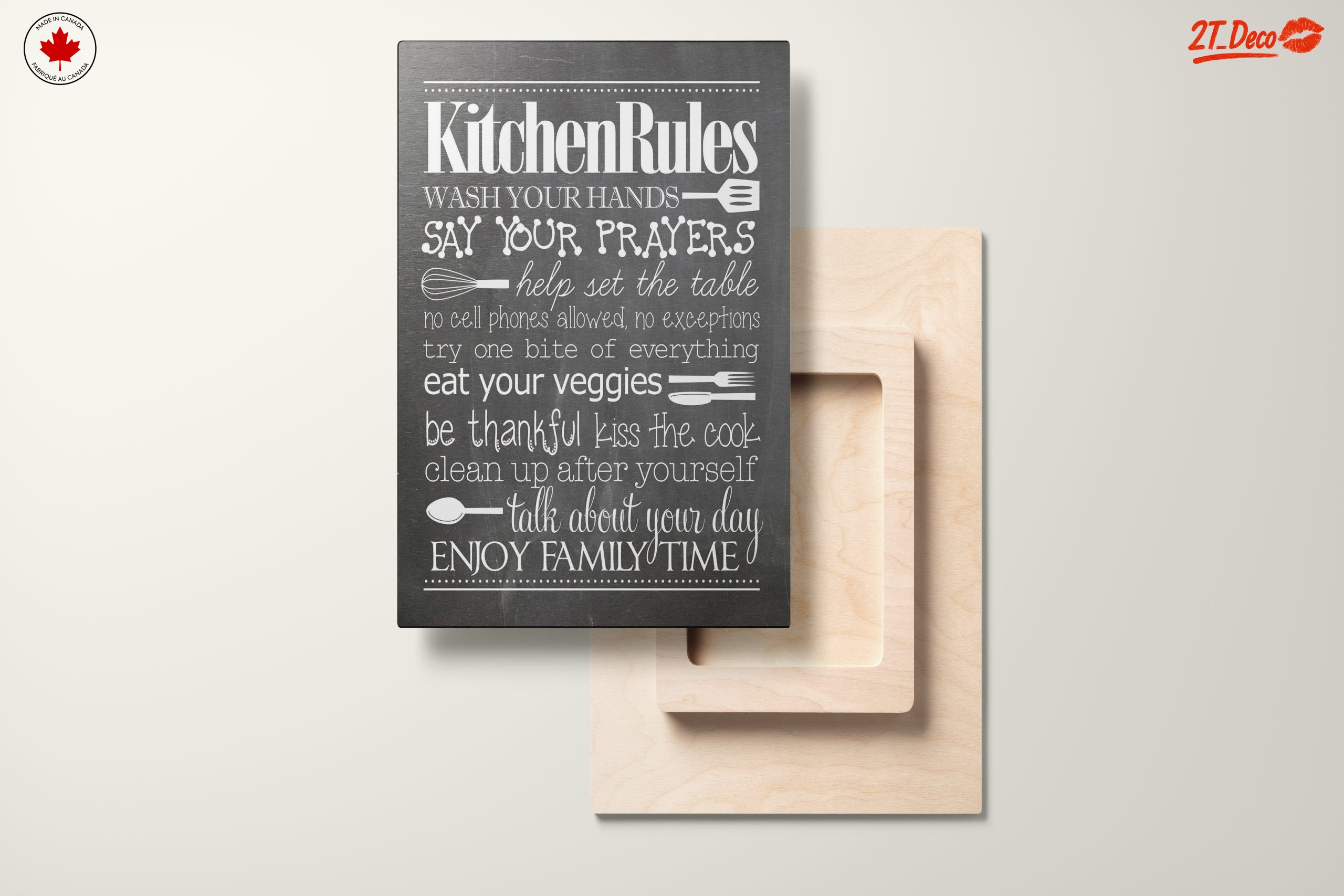 Kitchen Rules Inspirational Art for Home Decor - Image 11