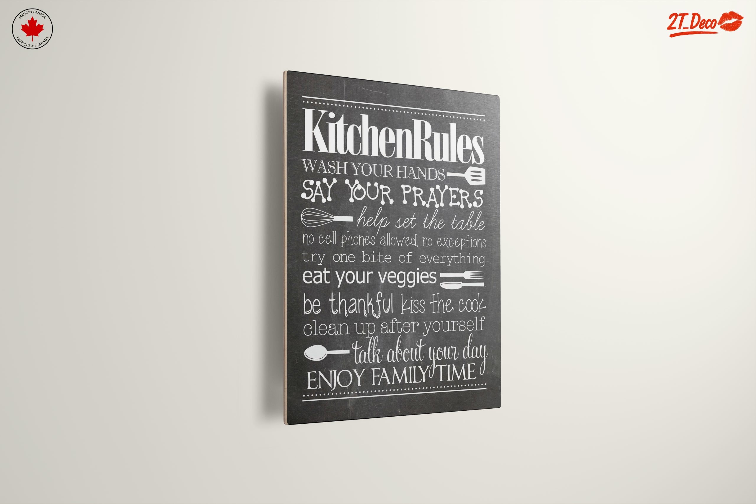 Kitchen Rules Inspirational Art for Home Decor - Image 13