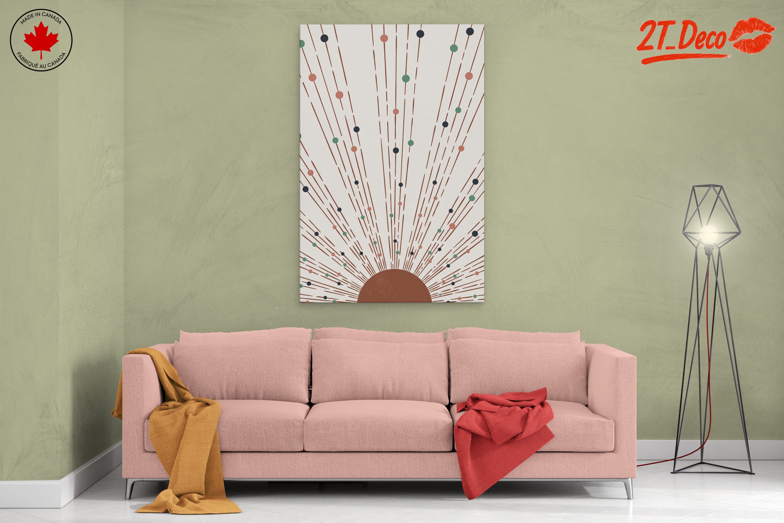 Modern Abstract Geometric Wall Art - Image 2