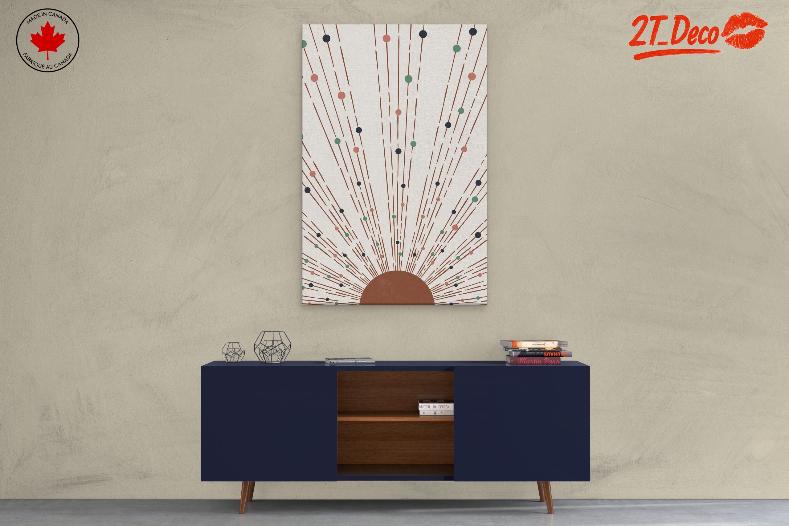 Modern Abstract Geometric Wall Art - Image 3