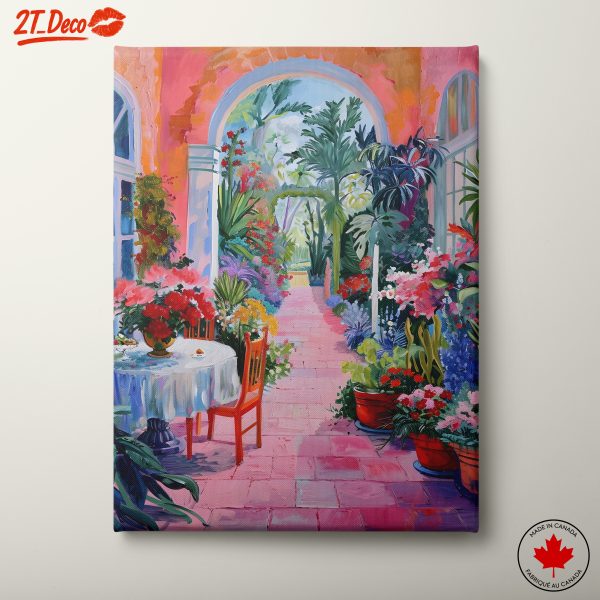 Vibrant Floral Pathway Art for Home Decor