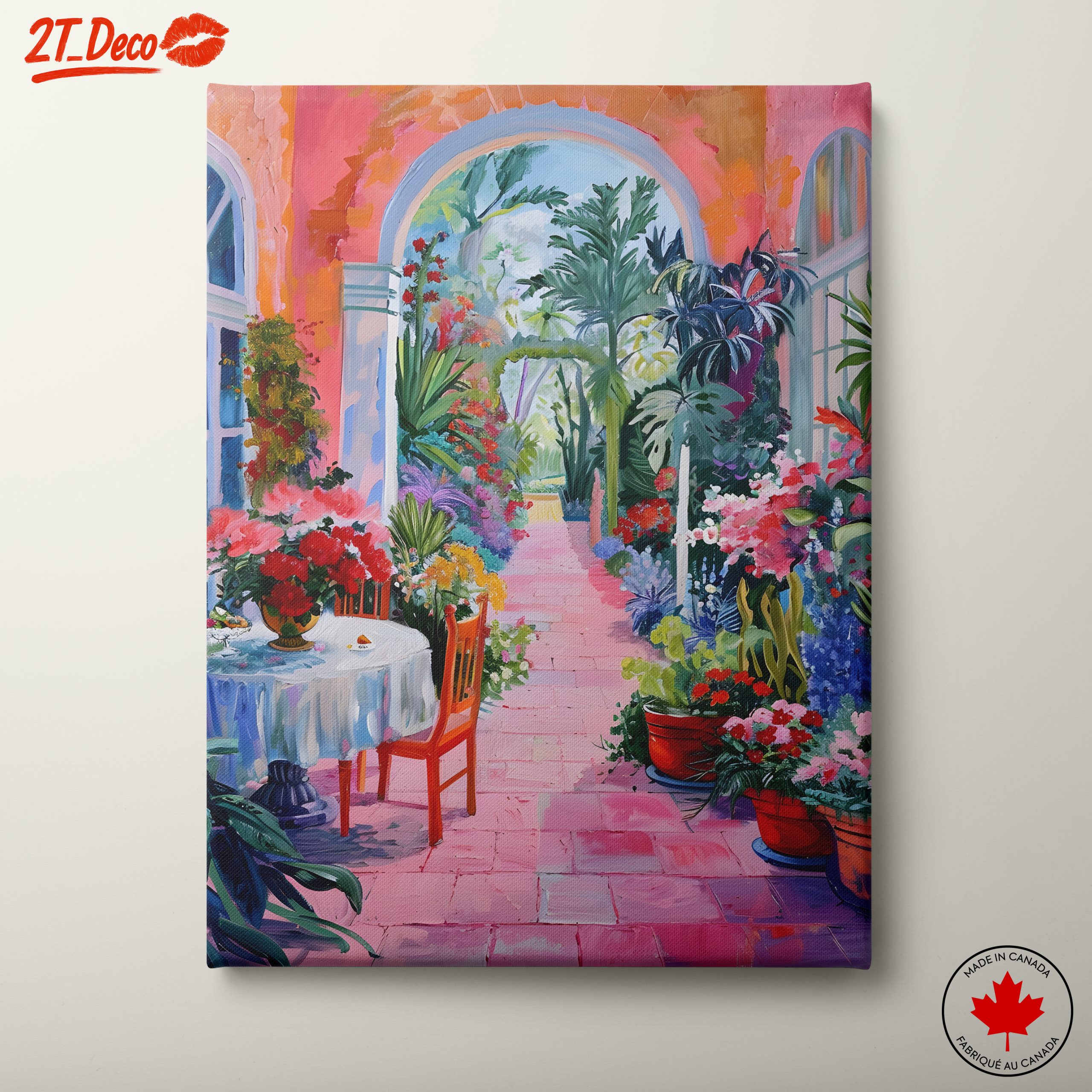 Vibrant Floral Pathway Art for Home Decor