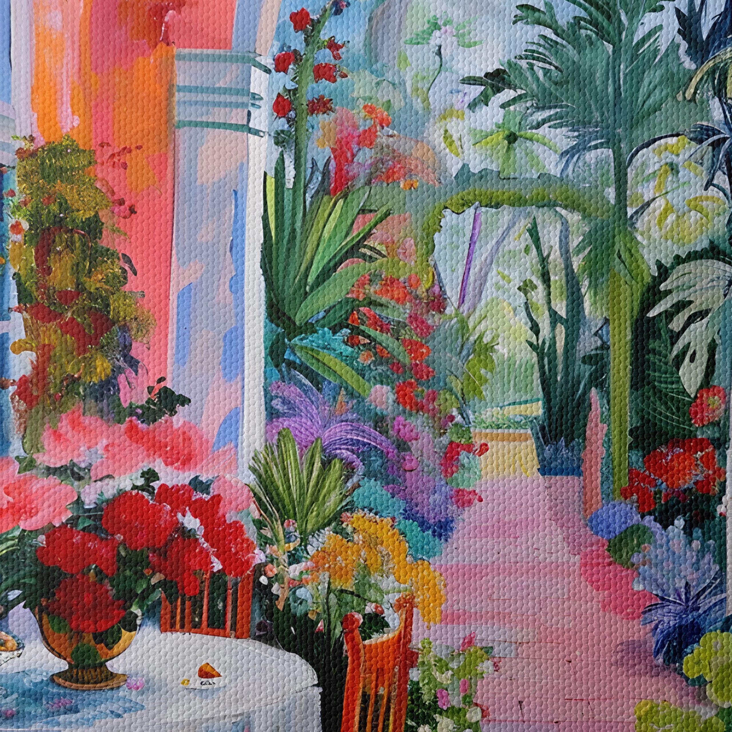 Vibrant Floral Pathway Art for Home Decor - Image 4