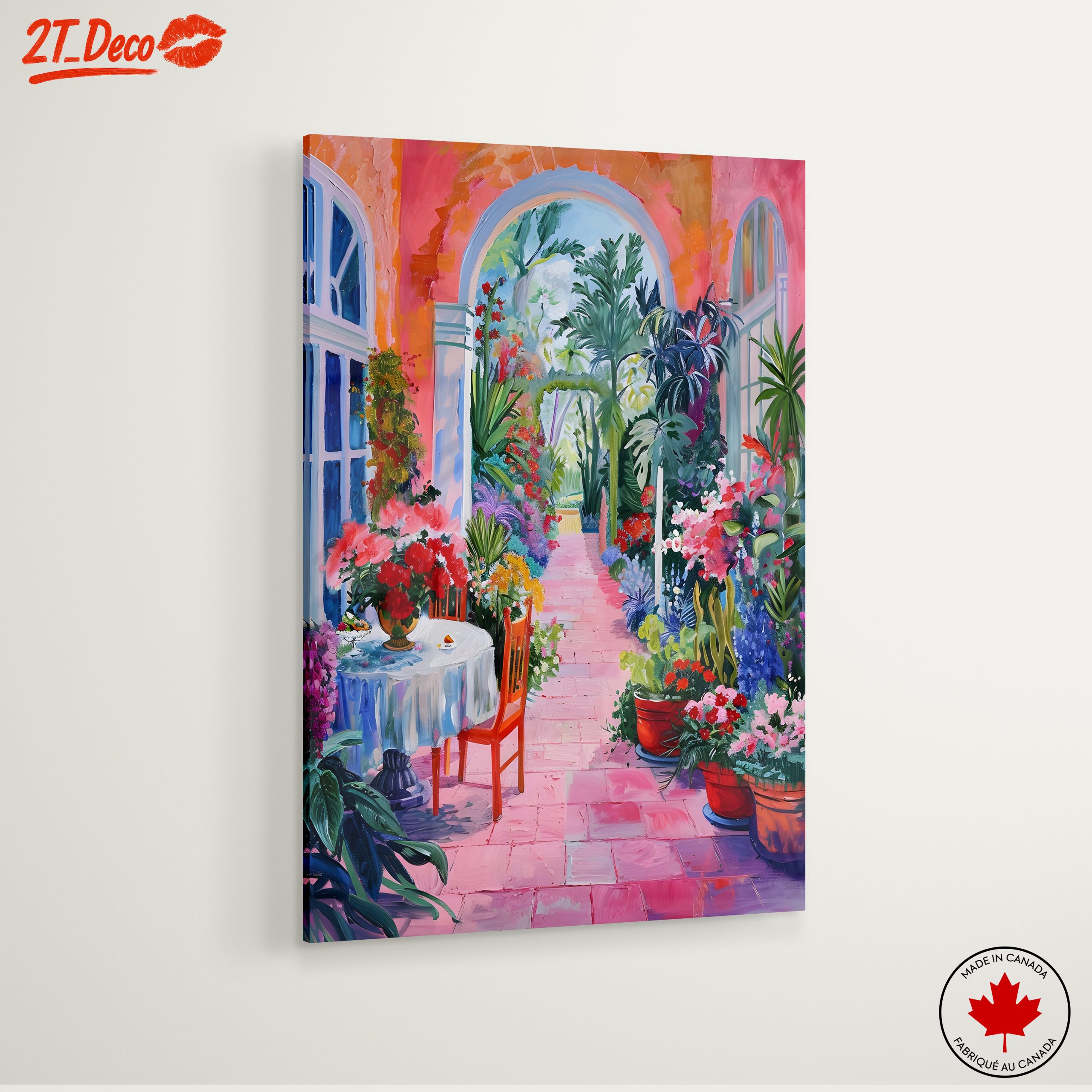 Vibrant Floral Pathway Art for Home Decor - Image 6