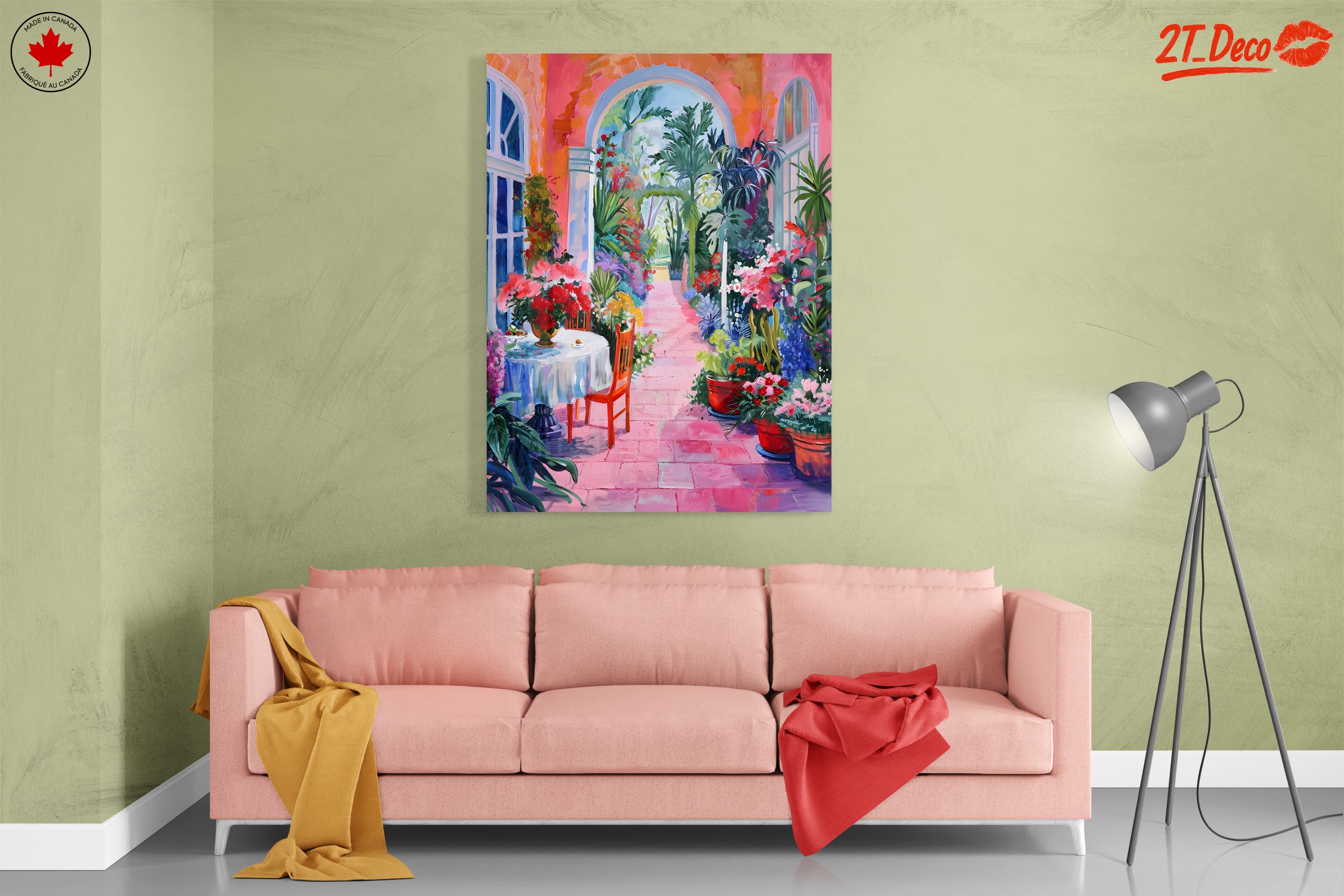 Vibrant Floral Pathway Art for Home Decor - Image 7