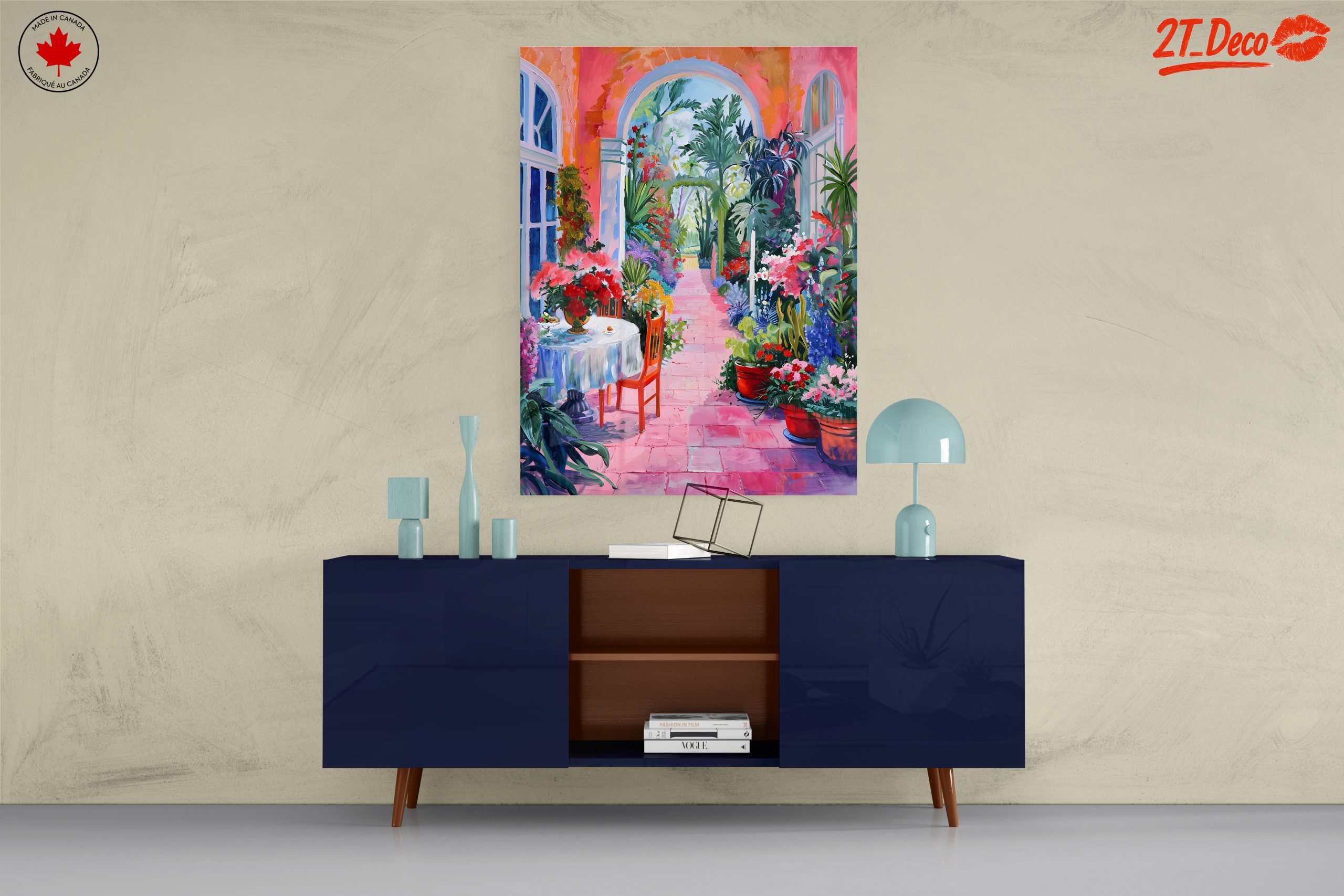Vibrant Floral Pathway Art for Home Decor - Image 8