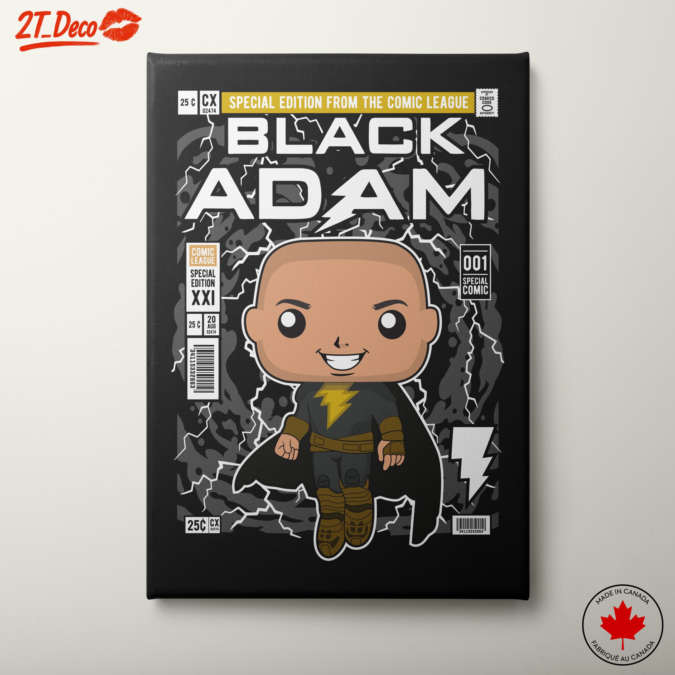 Black Adam Comic Art featuring Lightning