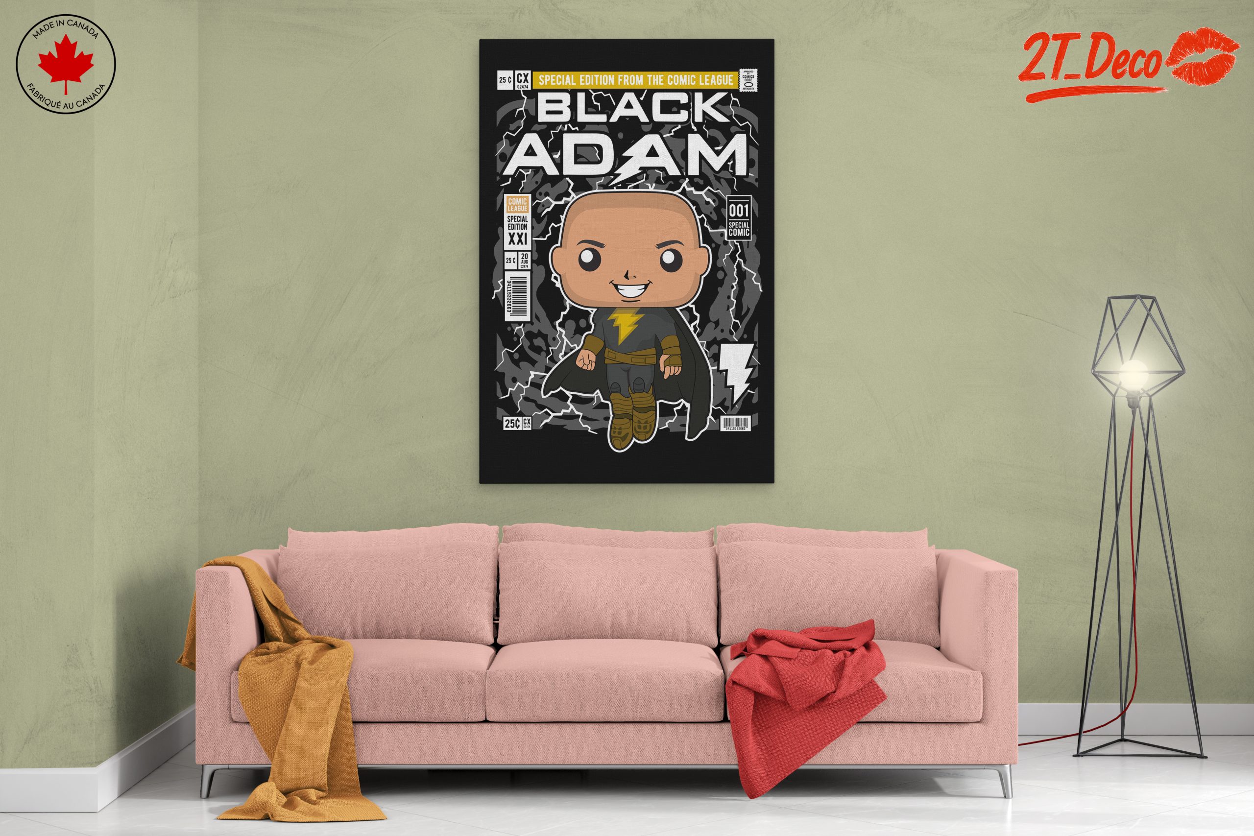 Black Adam Comic Art featuring Lightning - Image 2