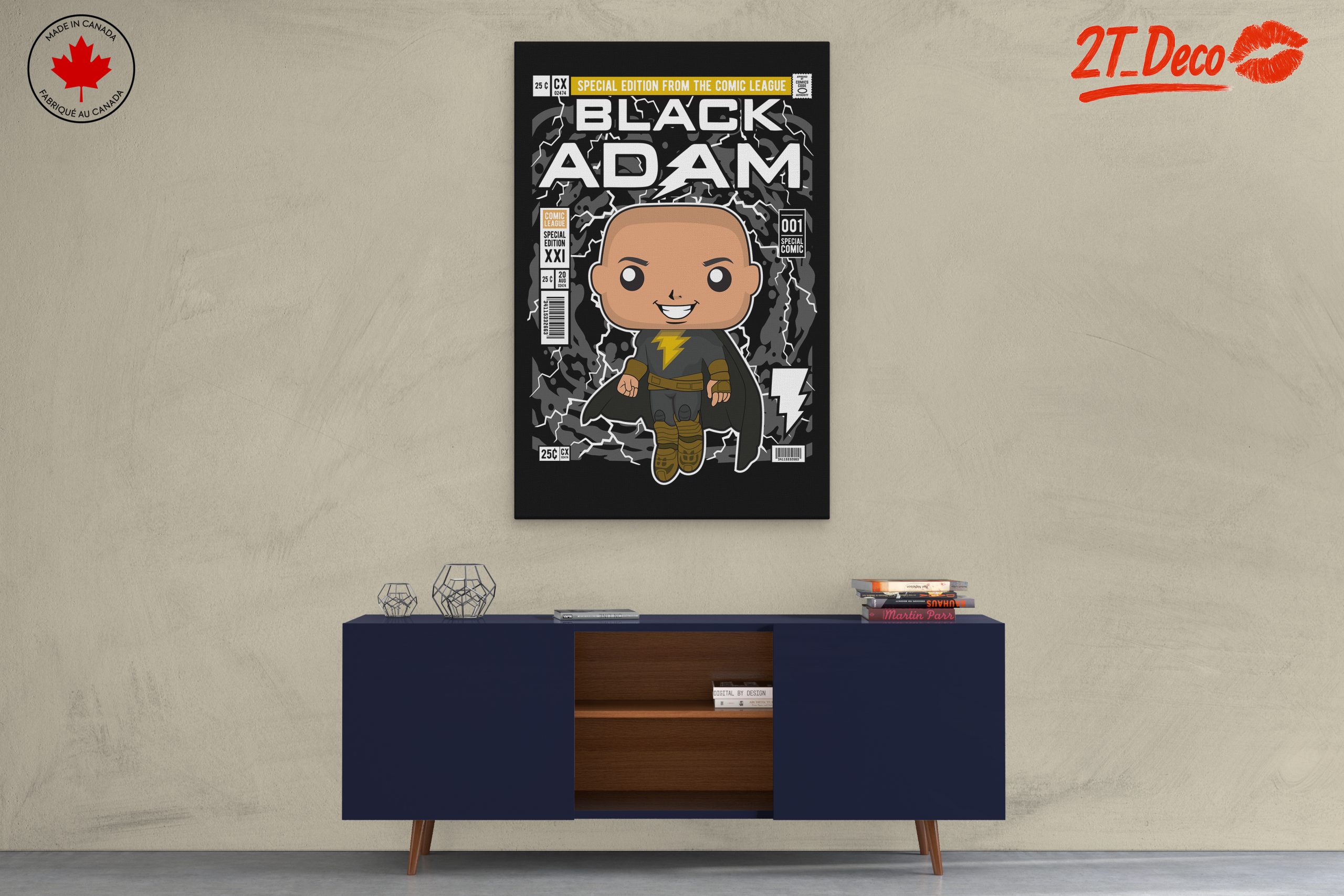 Black Adam Comic Art featuring Lightning - Image 3