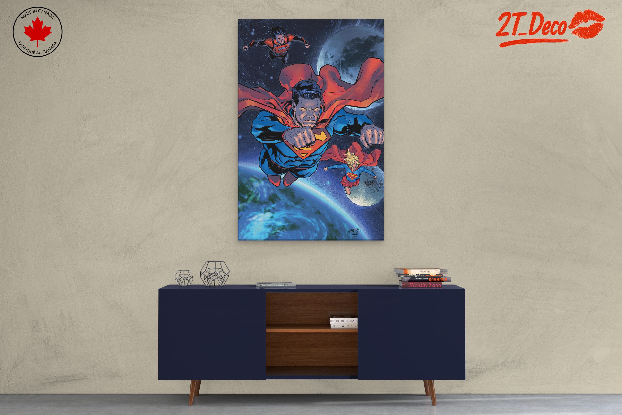 Superman Flying Through Space Art - Image 3
