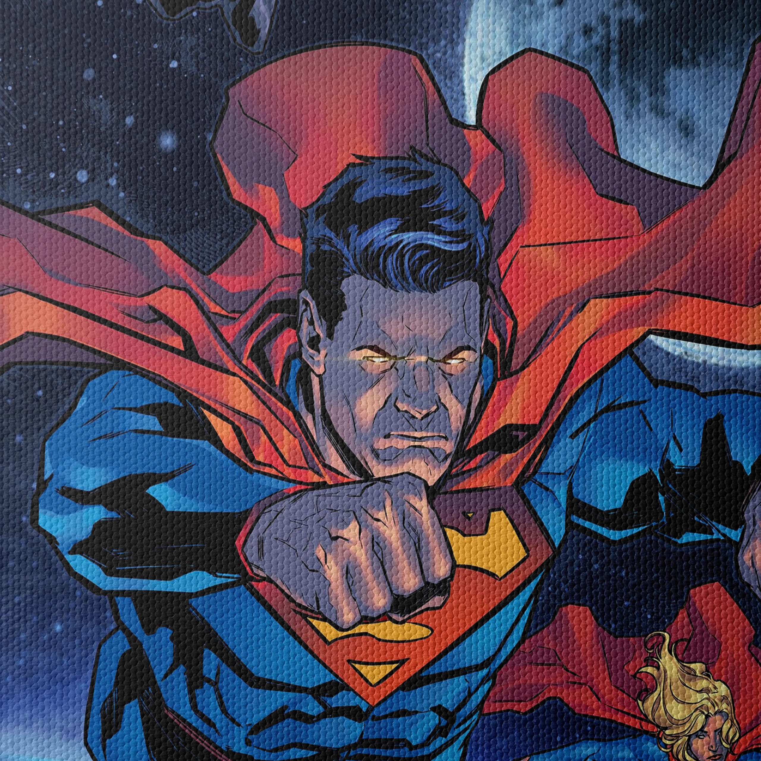 Superman Flying Through Space Art - Image 4