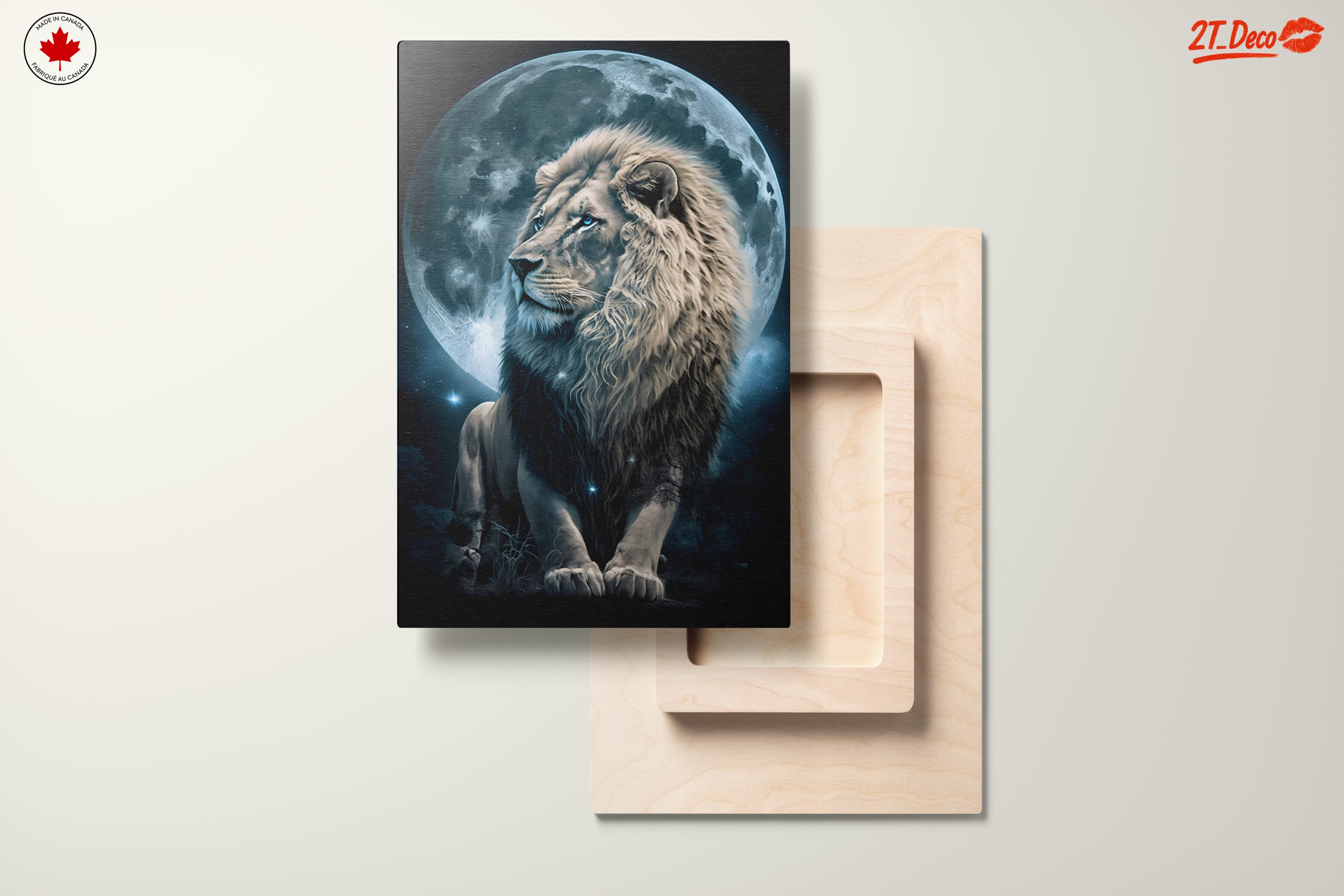 Majestic Lion Against Full Moon - Image 11