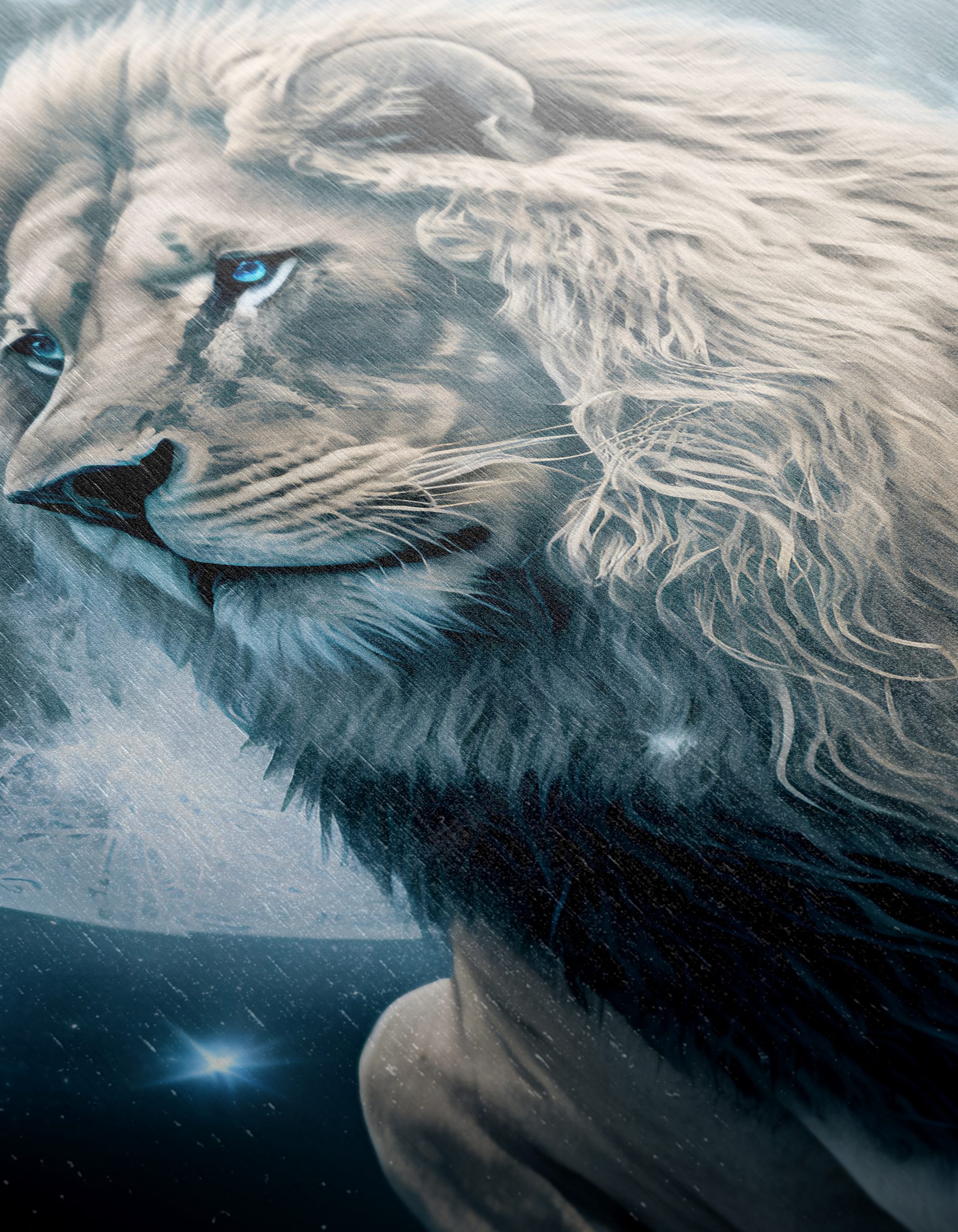 Majestic Lion Against Full Moon - Image 12