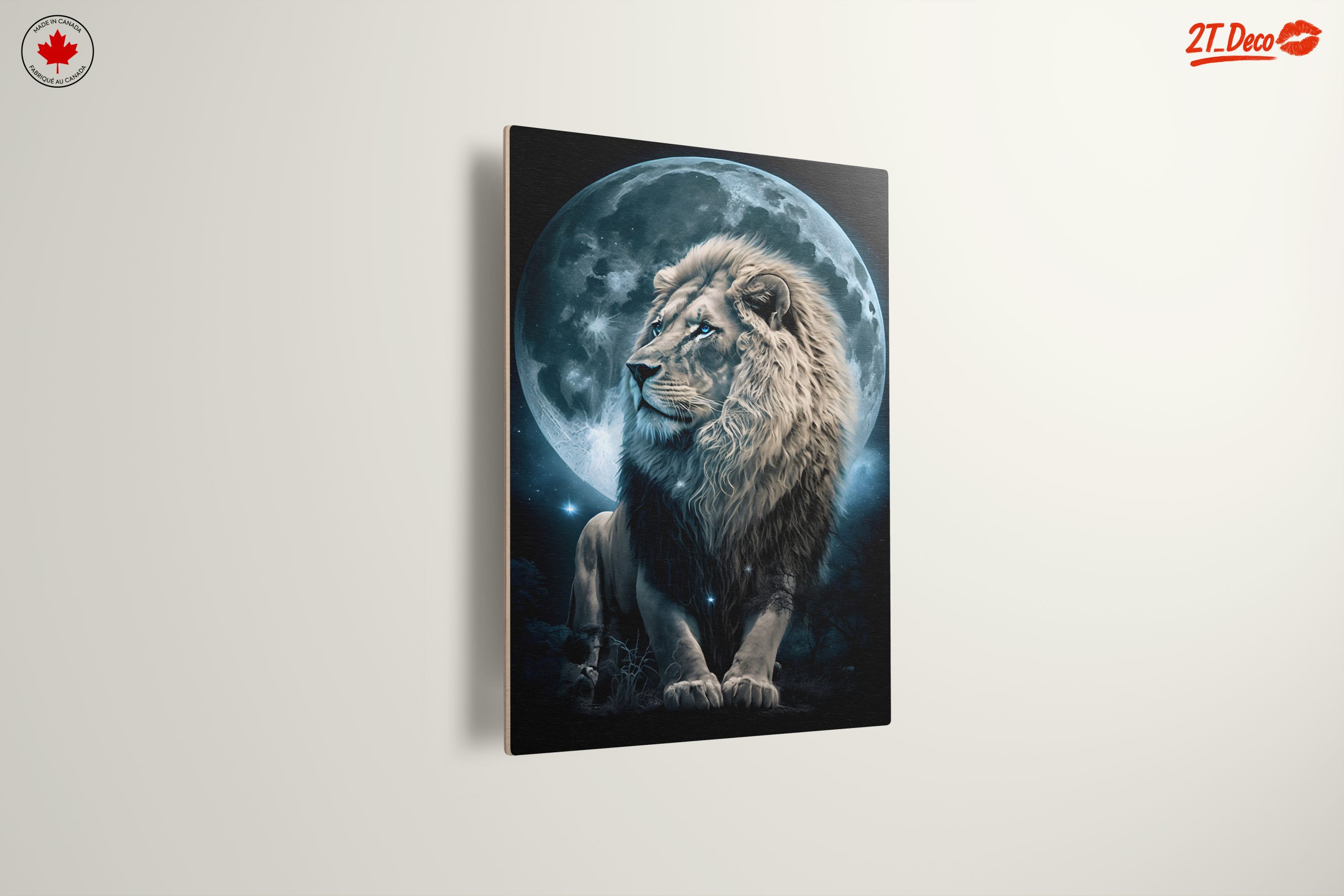 Majestic Lion Against Full Moon - Image 13