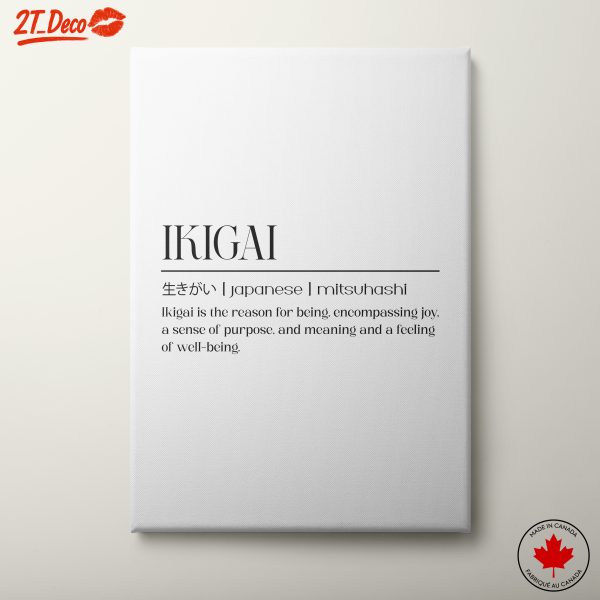 Ikigai Inspirational Typography Art