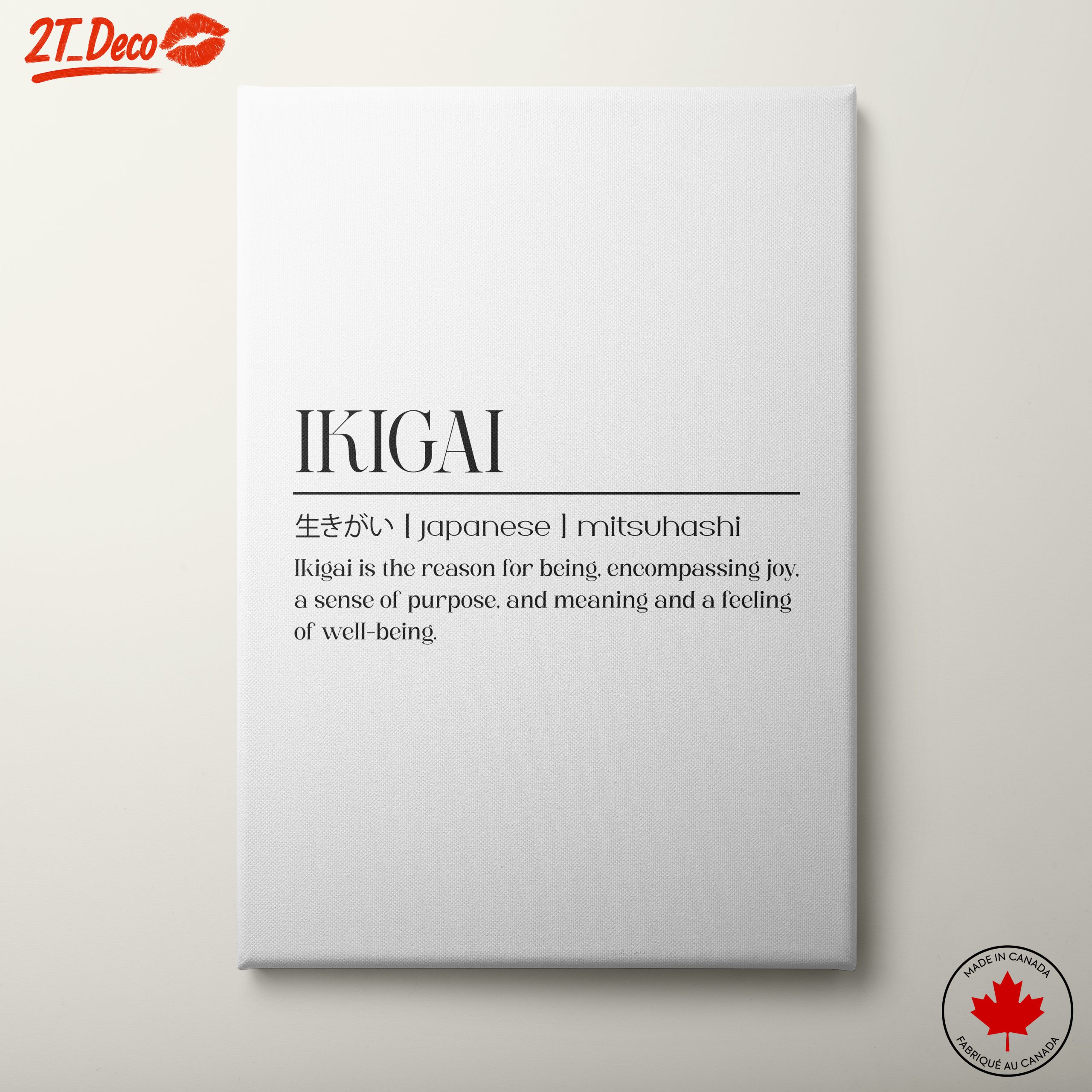 Ikigai Inspirational Typography Art